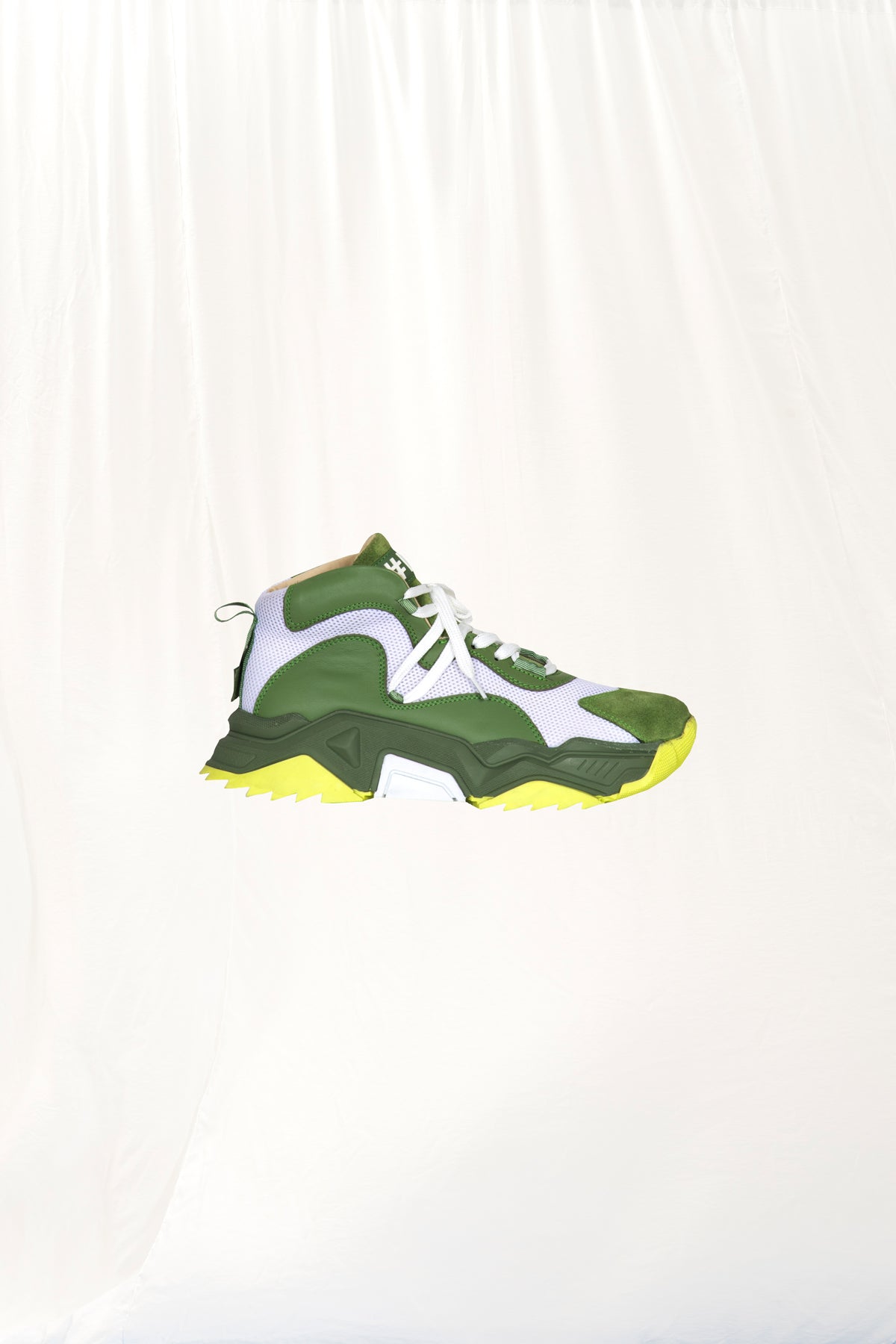 Olive Green White Sneakers Lee7