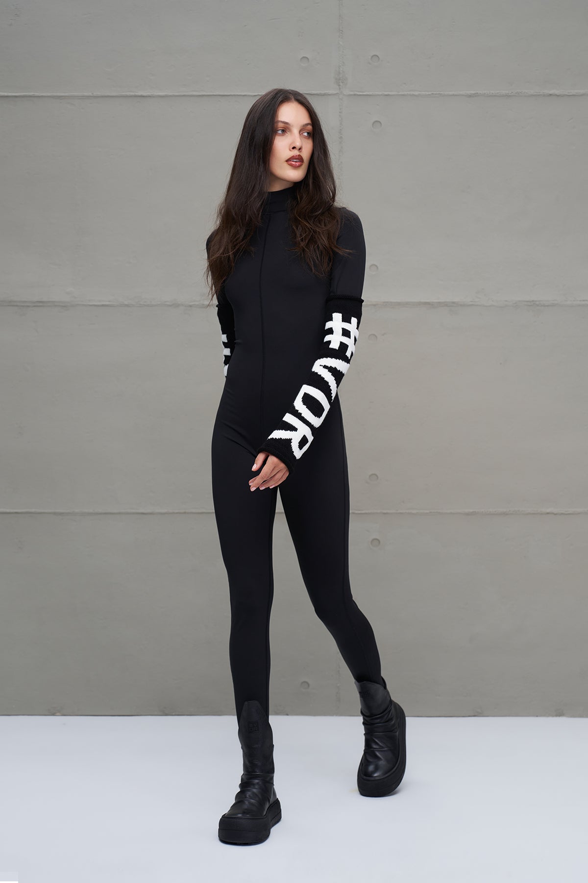 Black Layered Sole Leather Boots Pei