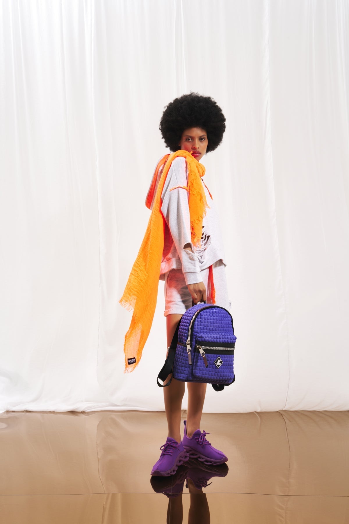 Neon Orange Scarf Pera