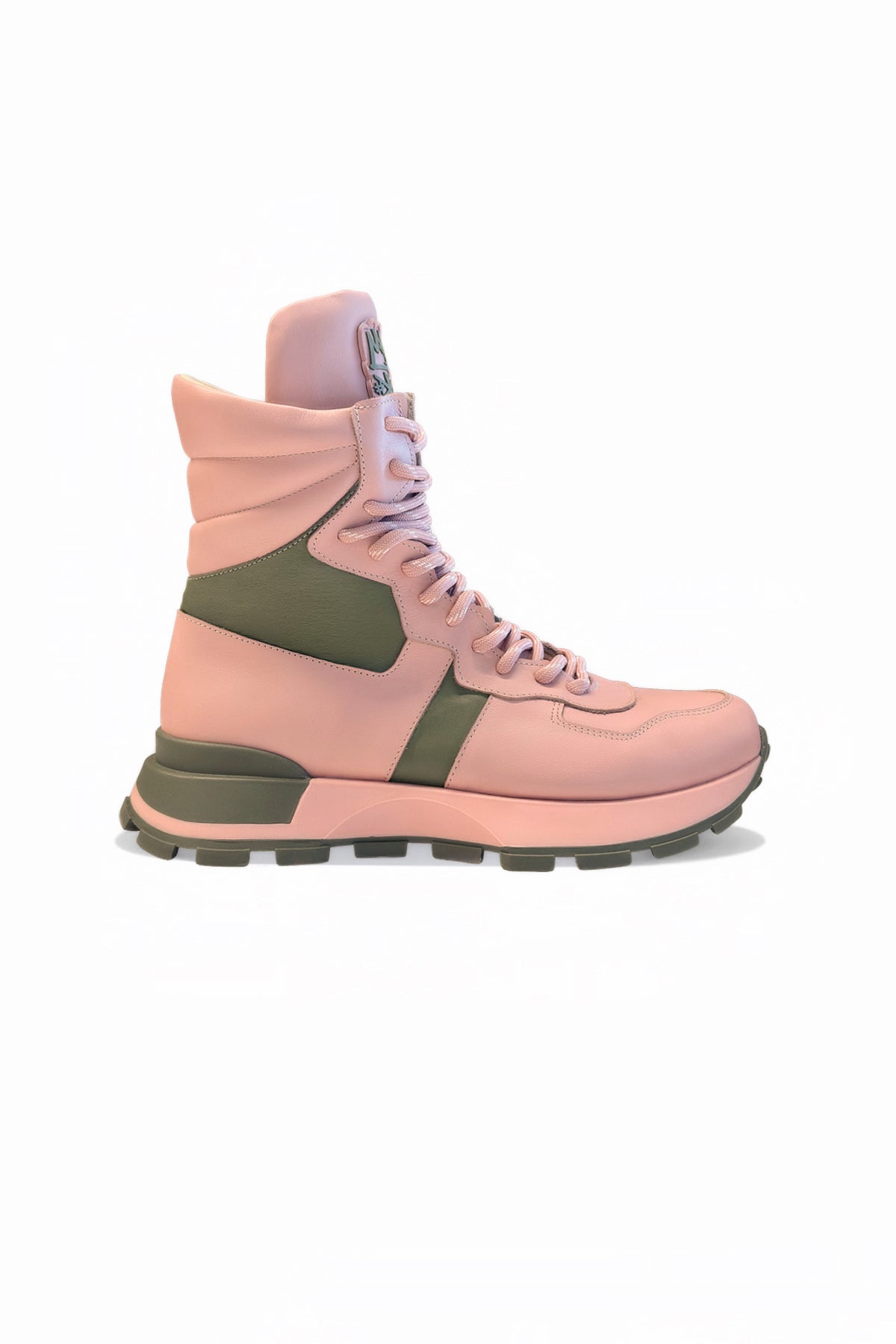Pink Khaki Boots Tina4