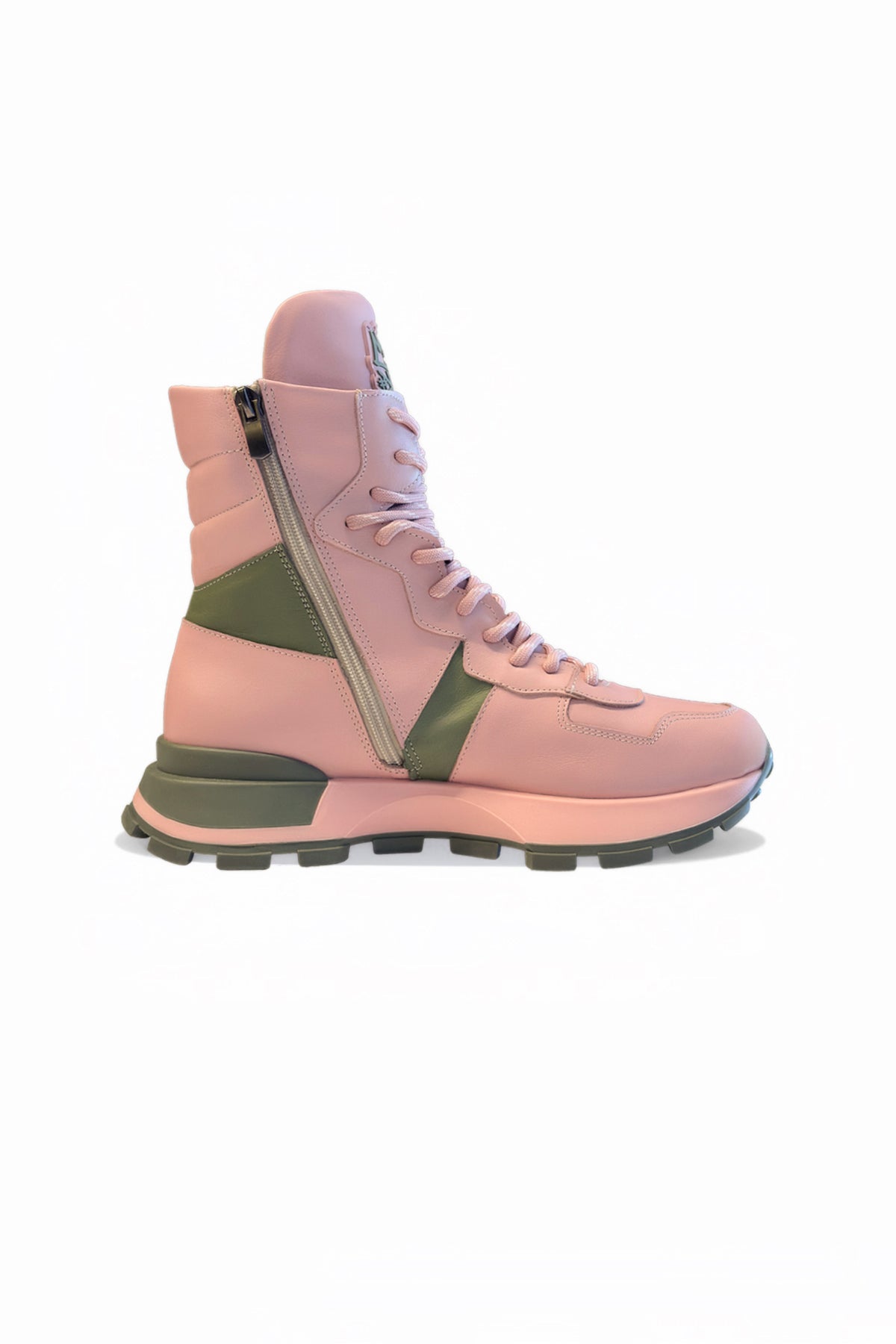 Pink Khaki Boots Tina4
