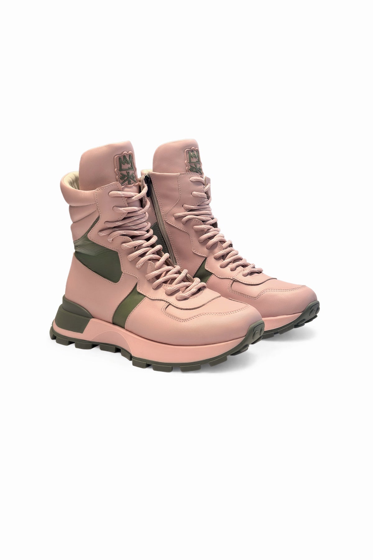 Pink Khaki Boots Tina4