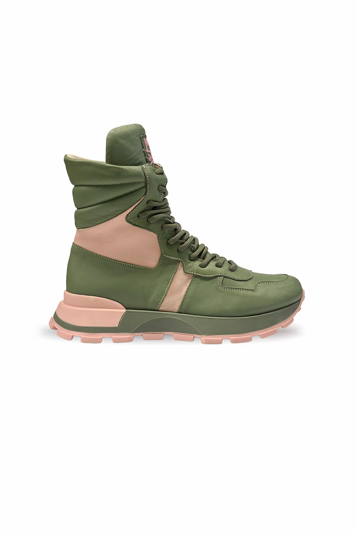 Khaki Pink Boots Tina4