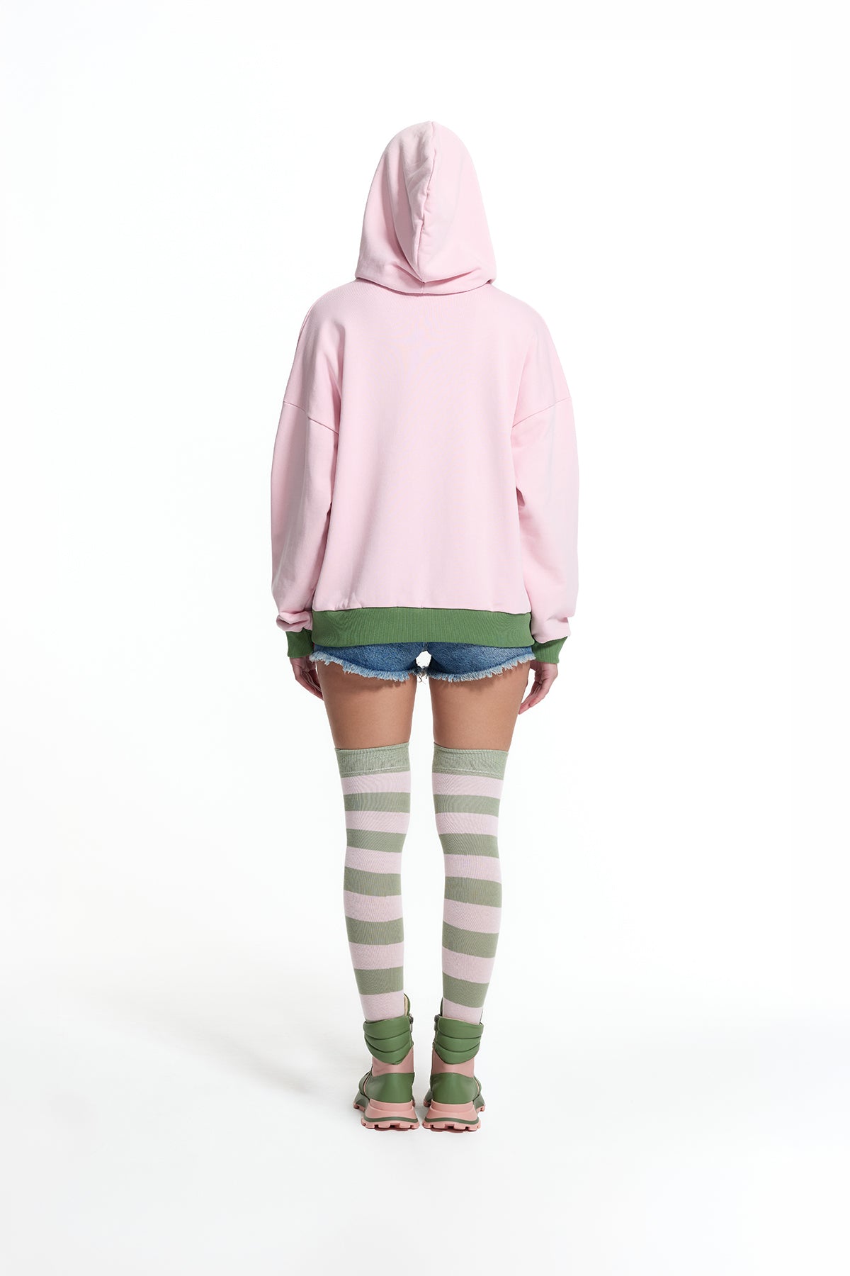 Khaki Pink Boots Tina4