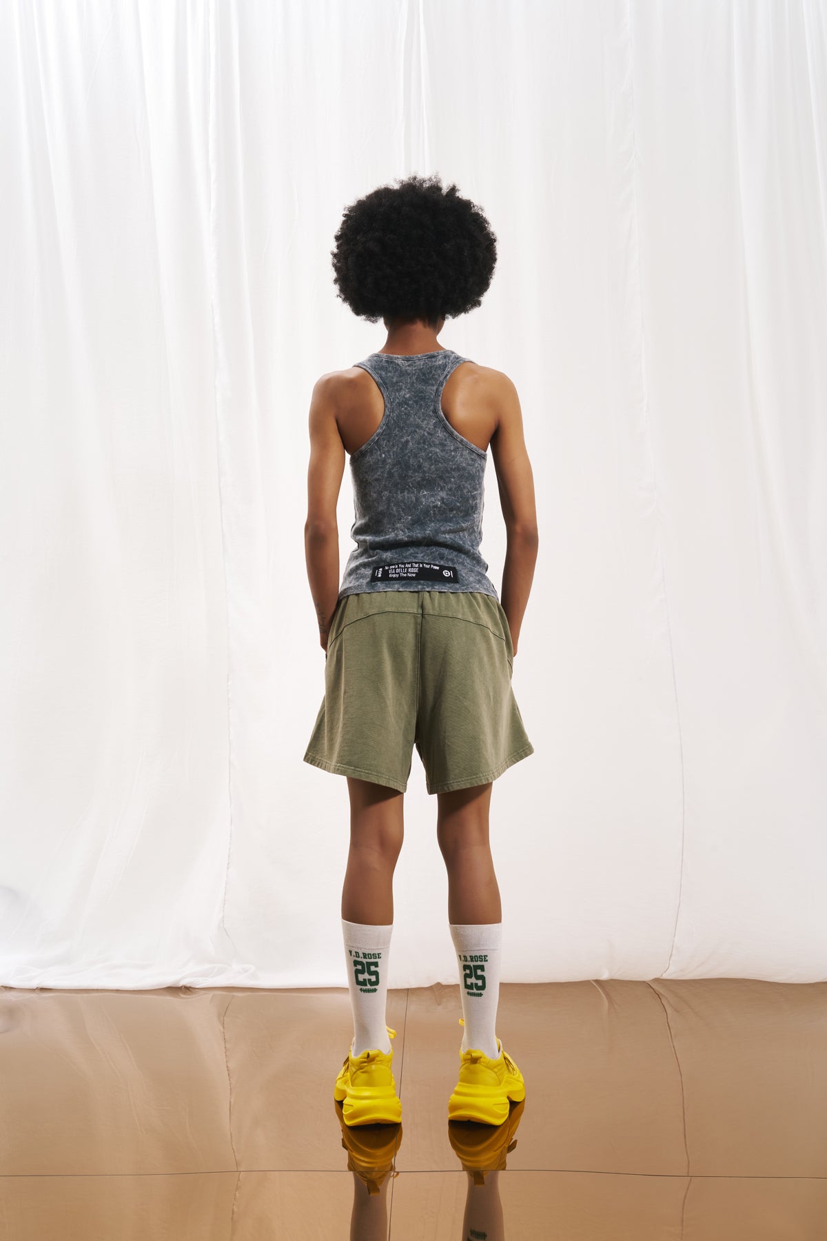 Grey Washed-effect Tank Top 17018