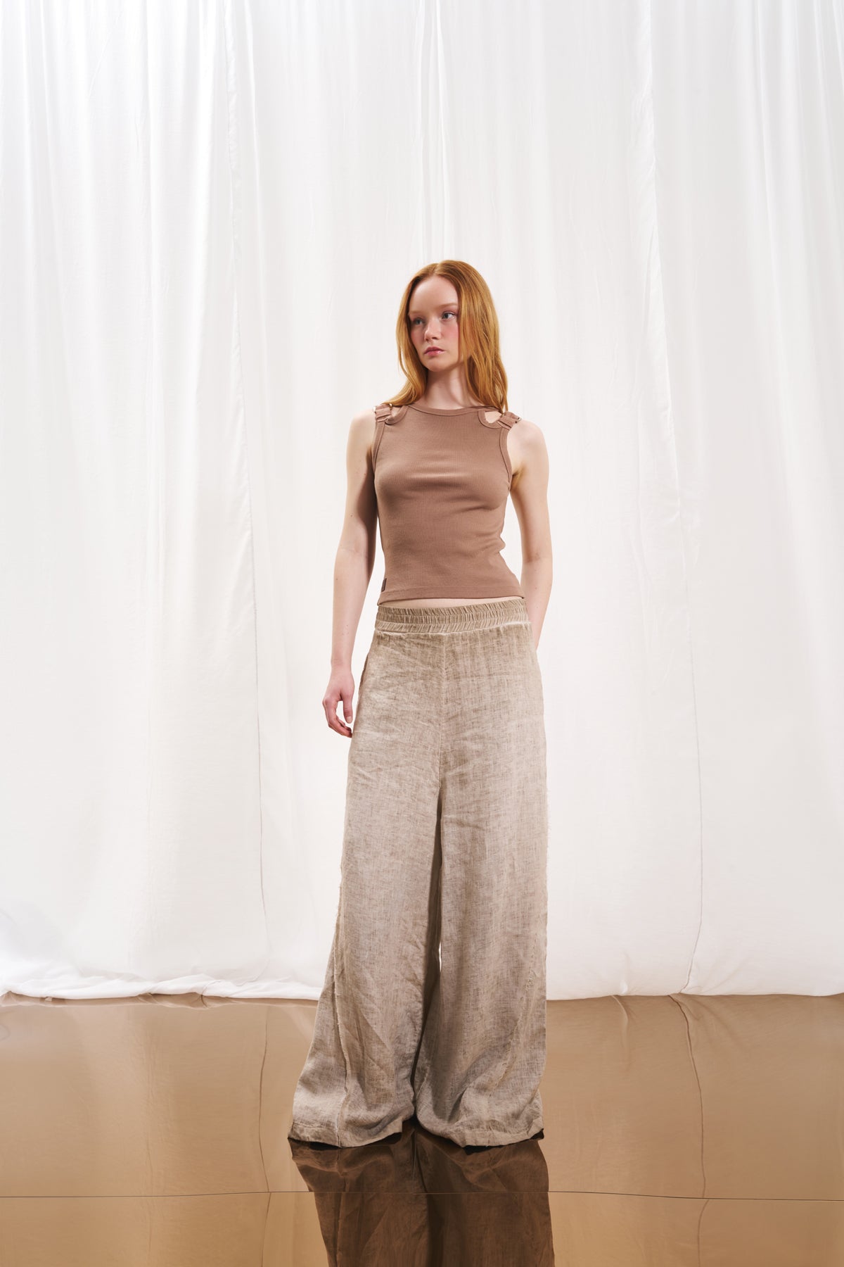 Mink Ribbed Tank Top 17019