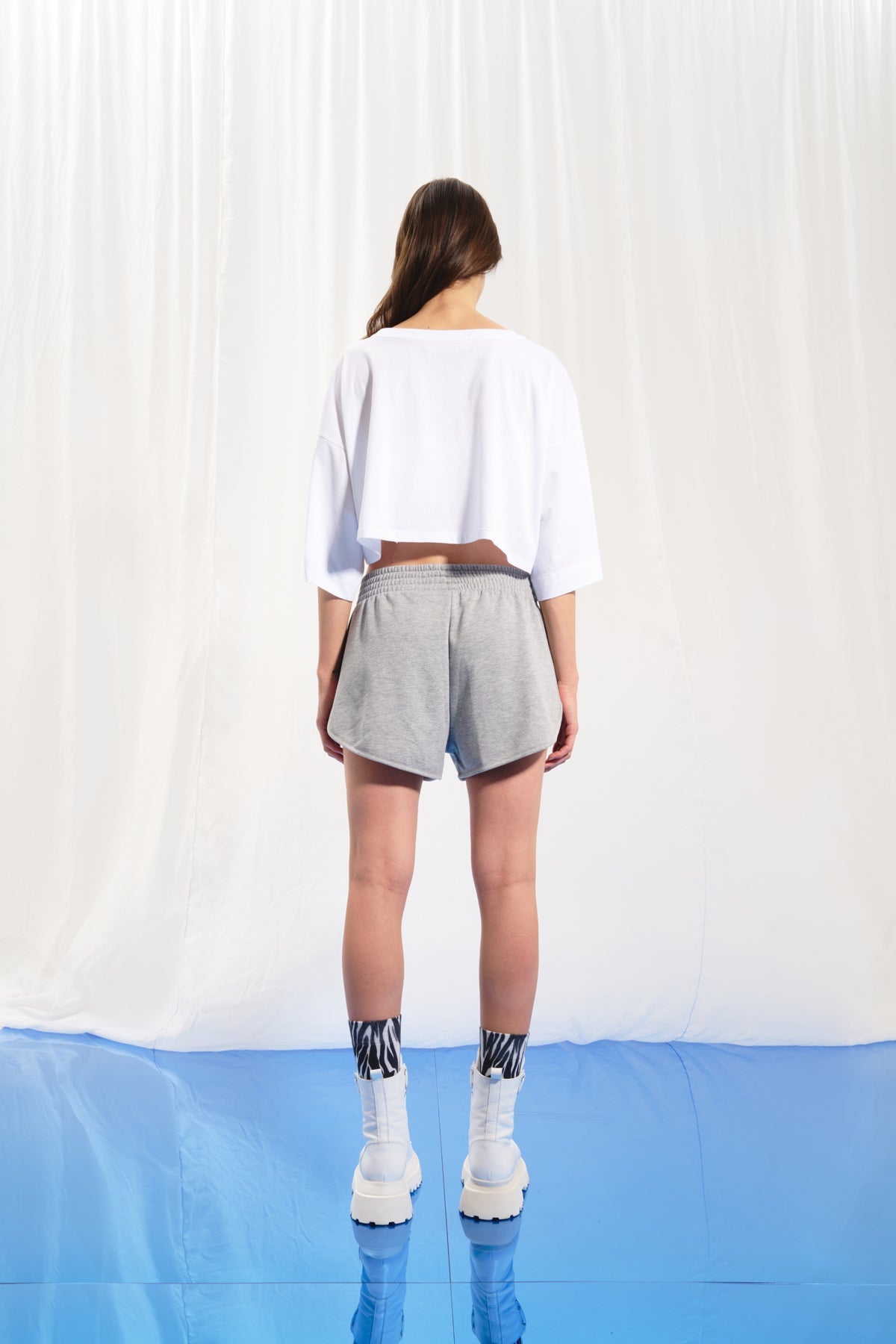 Grey Melange Boxer Shorts 17132