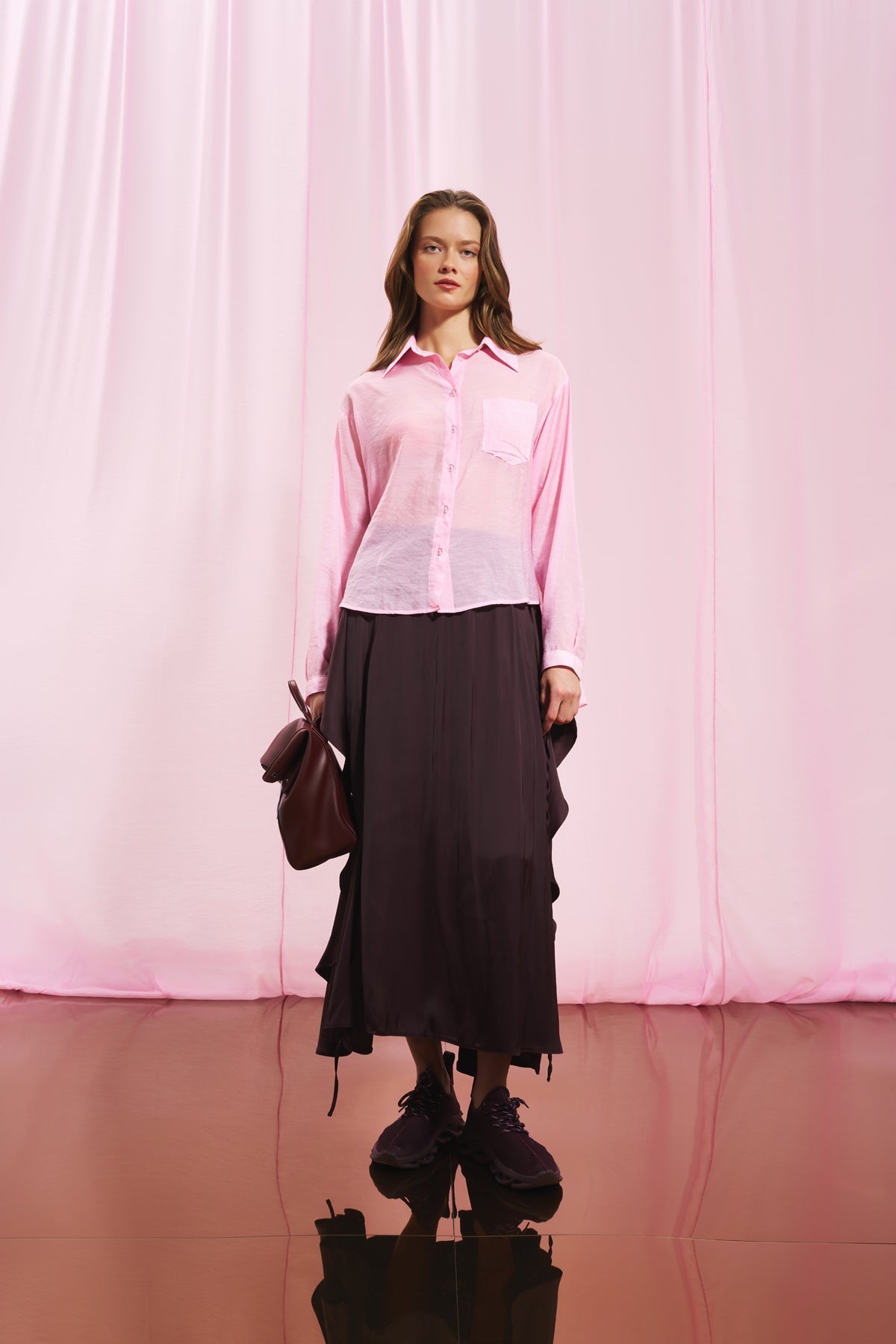 Burgundy Skirt 17285