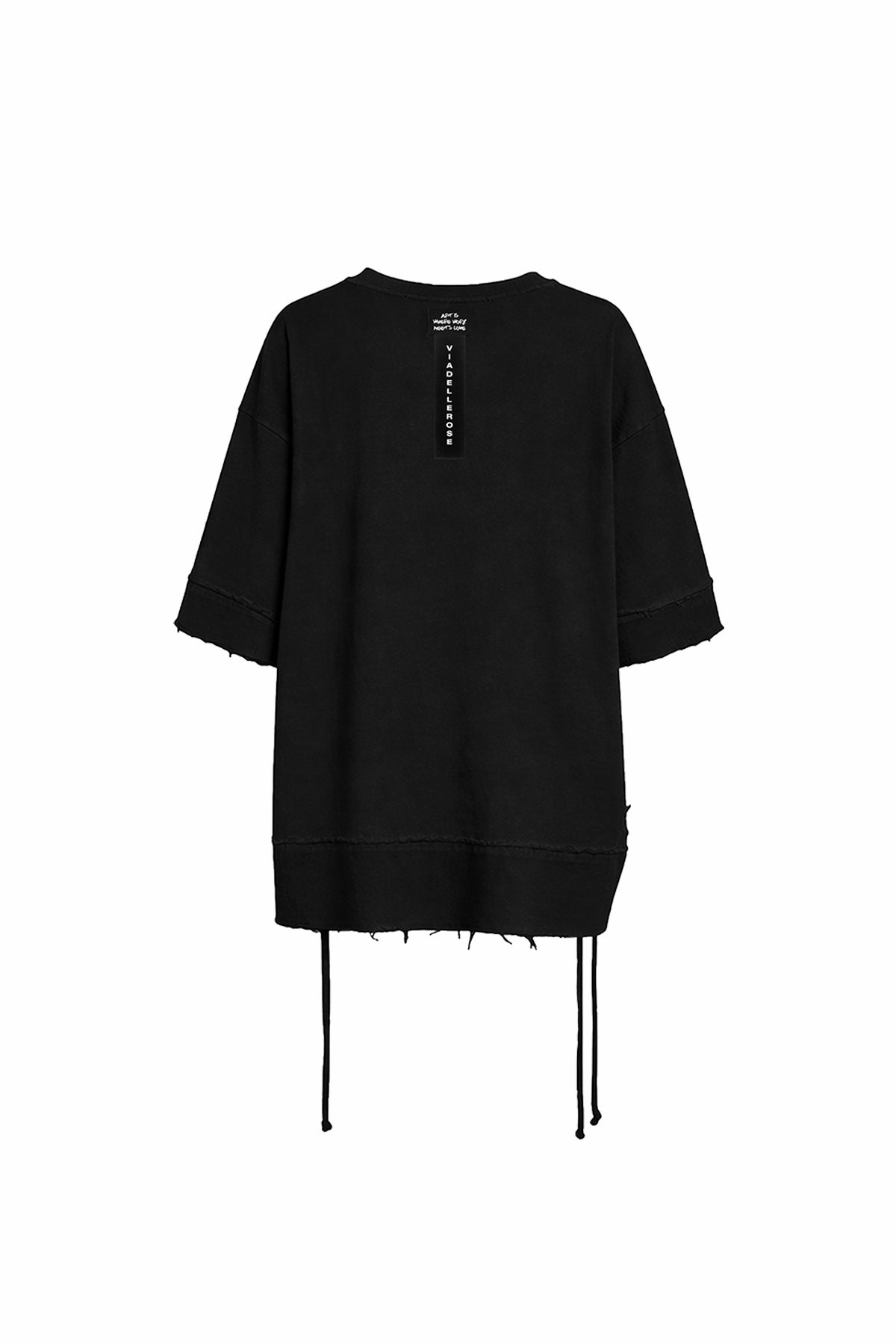 Black Drawstring Oversize Tunic 19105