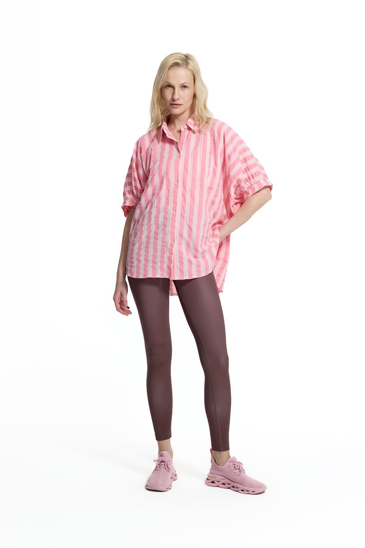 Brown Corset Waist Leggings 19114