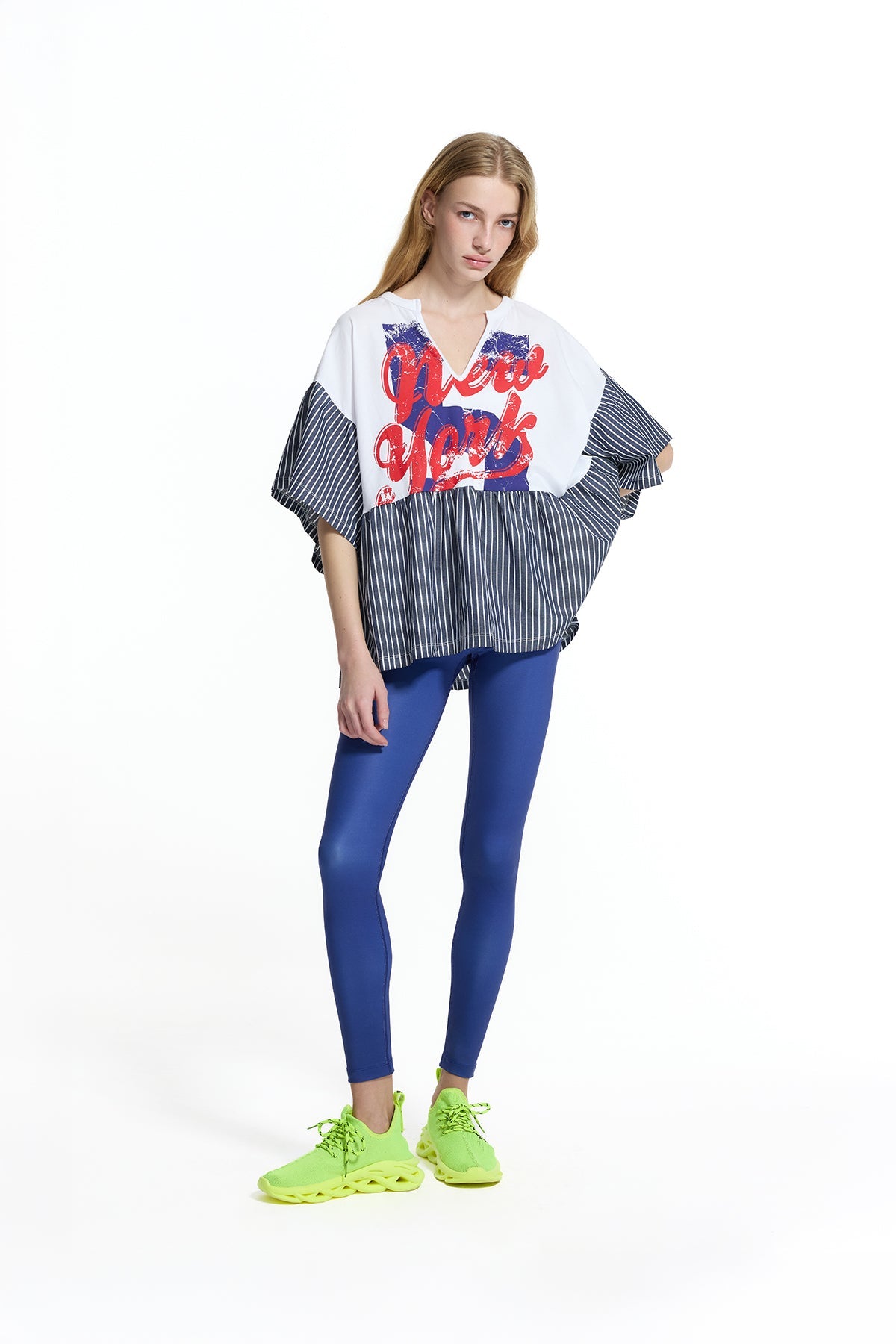 Blue Corset Waist Leggings 19114