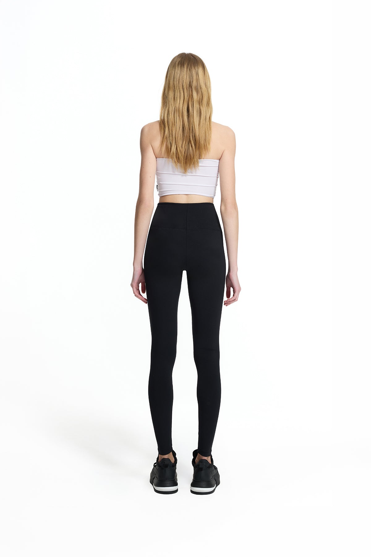 Black Corset Waist Leggings 19114