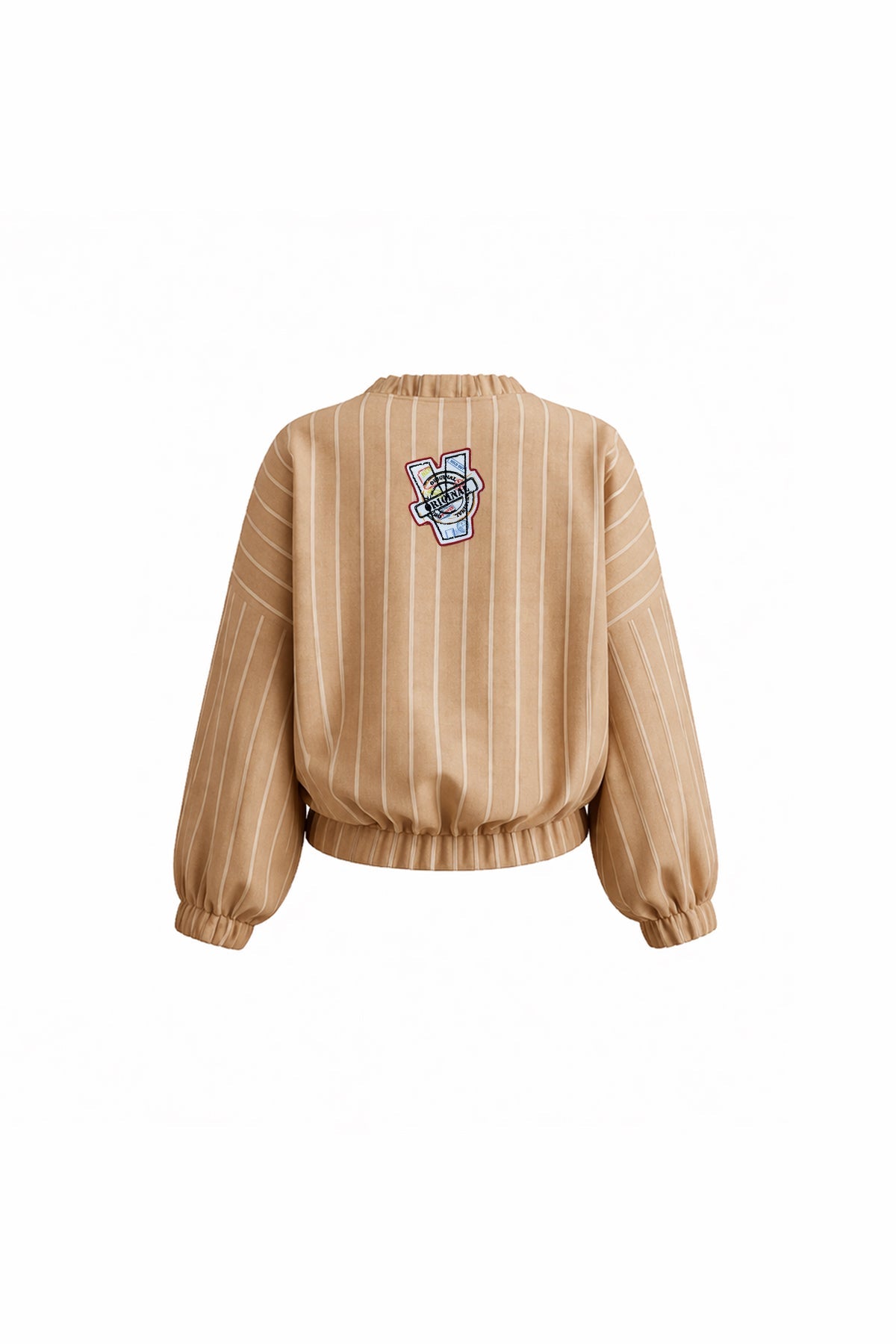 Cream White Embroidered Bomber Jacket 19150