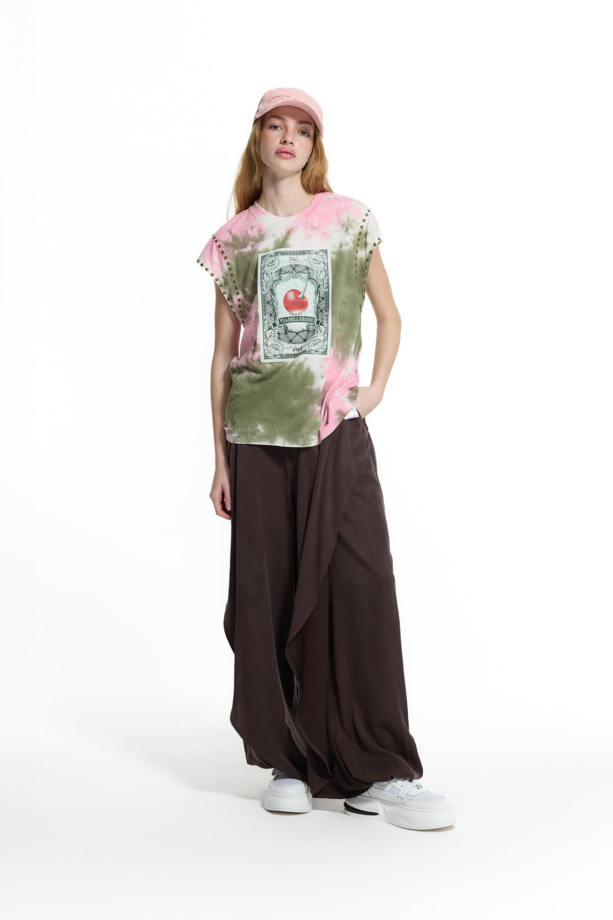 Brown Draped Balloon Trousers 19156