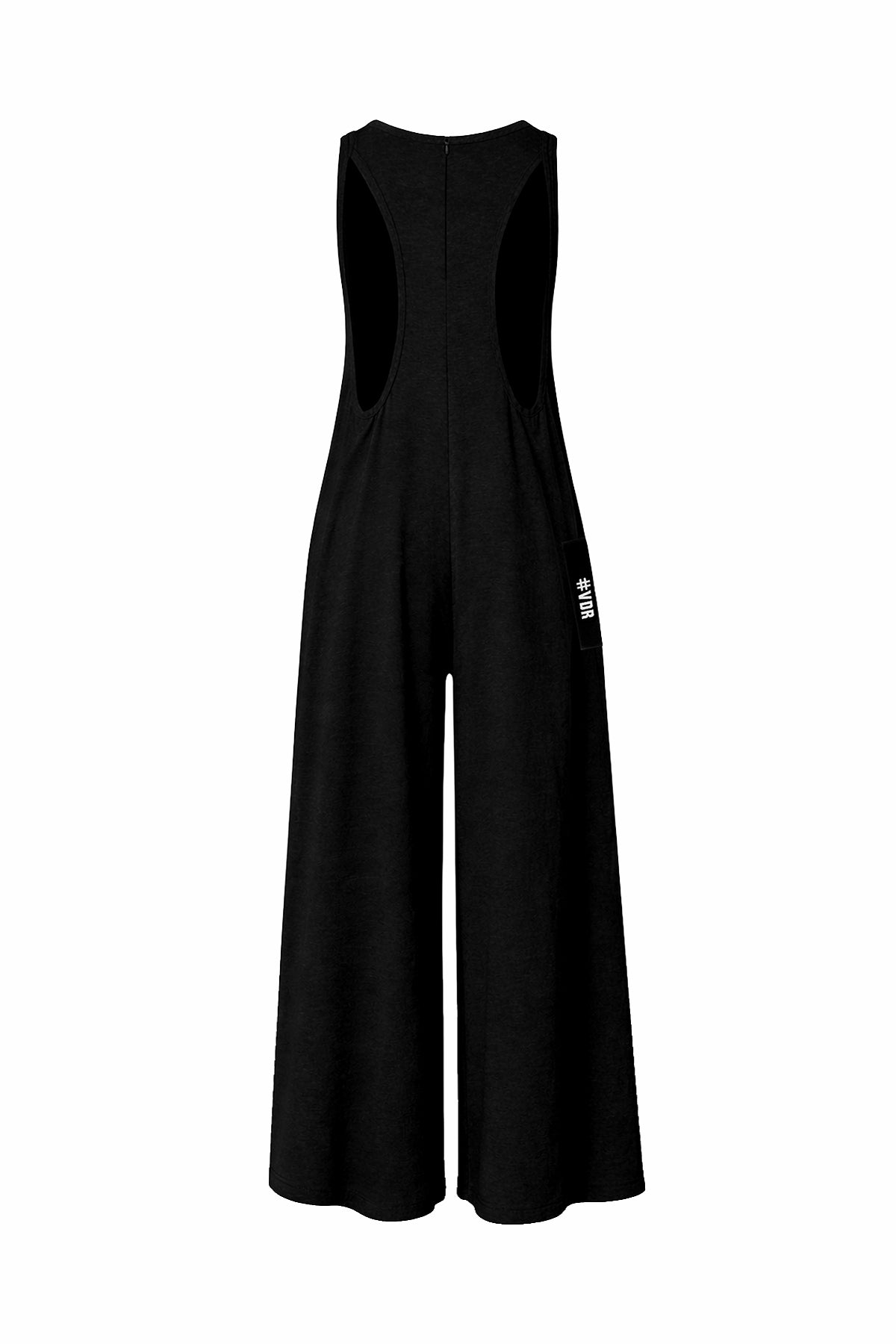 Black Wide Leg Relaxed Fit Jumpsuit 19195