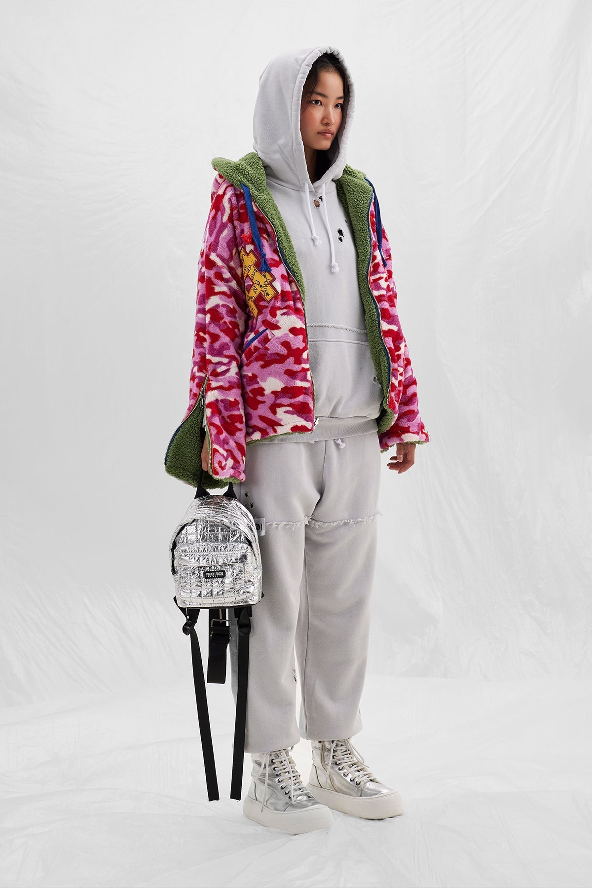Multicolor Verde Blouson 14068