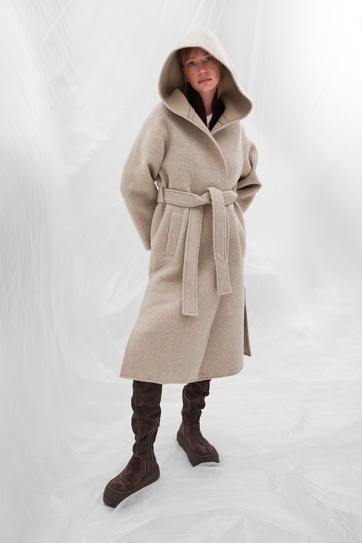Beige Coat 14168