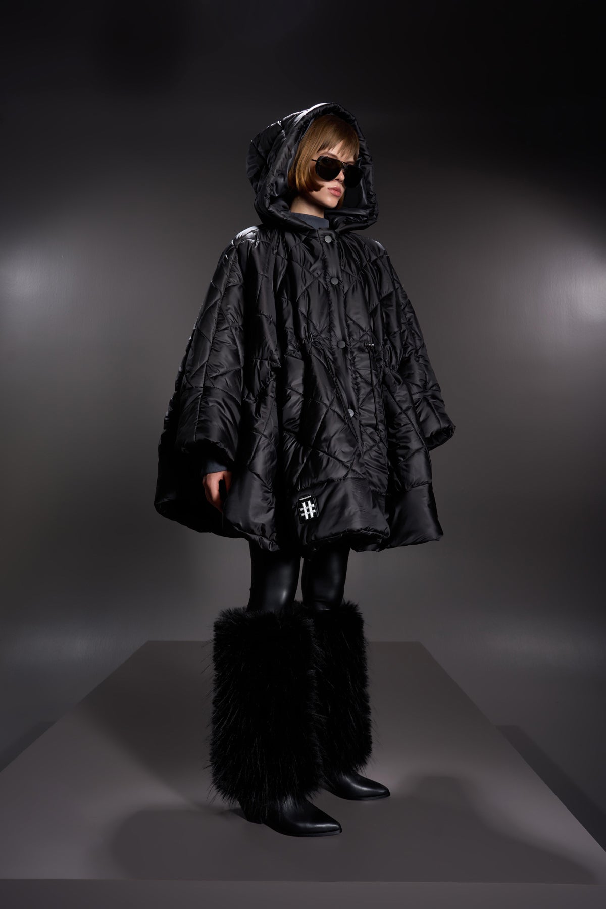 Nero Poncho 16104
