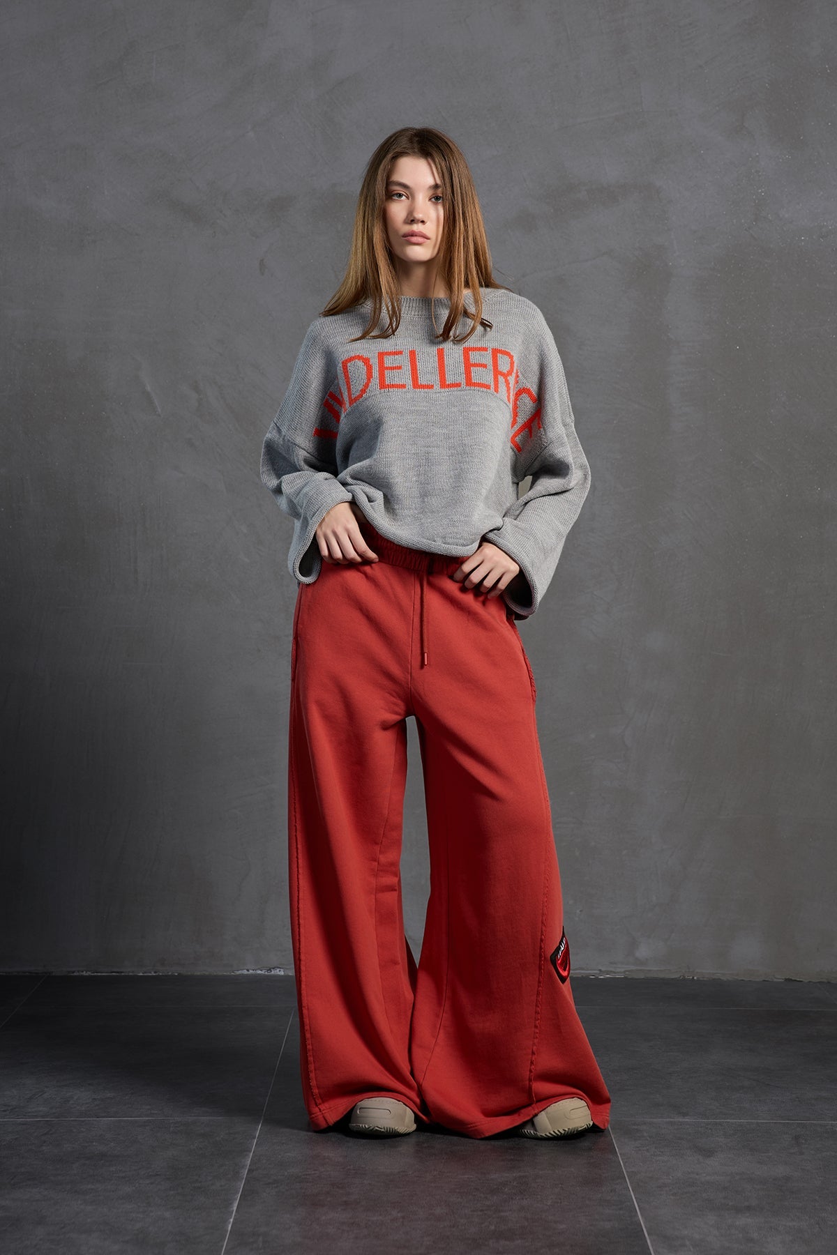 Maroon Oversized Trousers 18158