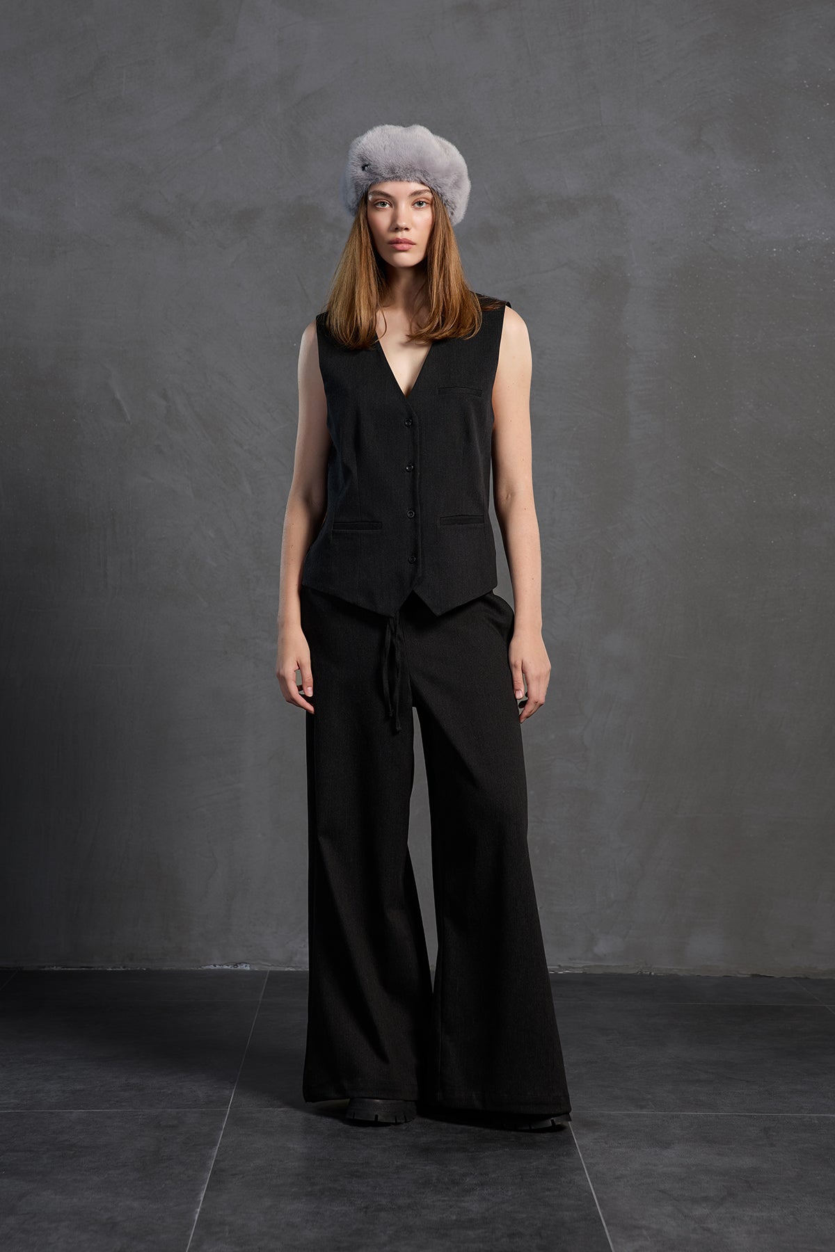 Black Belted Vest 18214