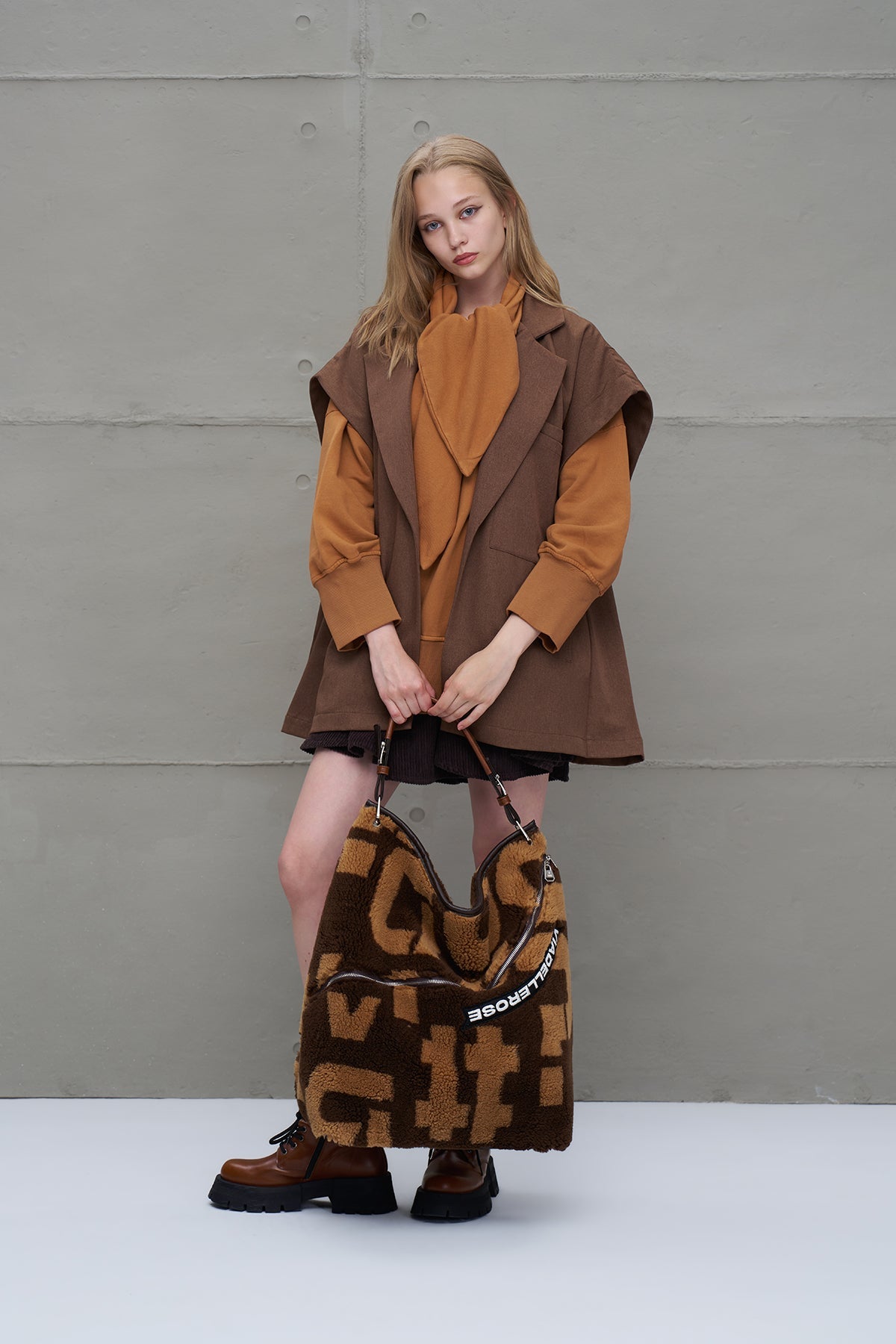 Brown Faux Fur Bag Bellatrix2
