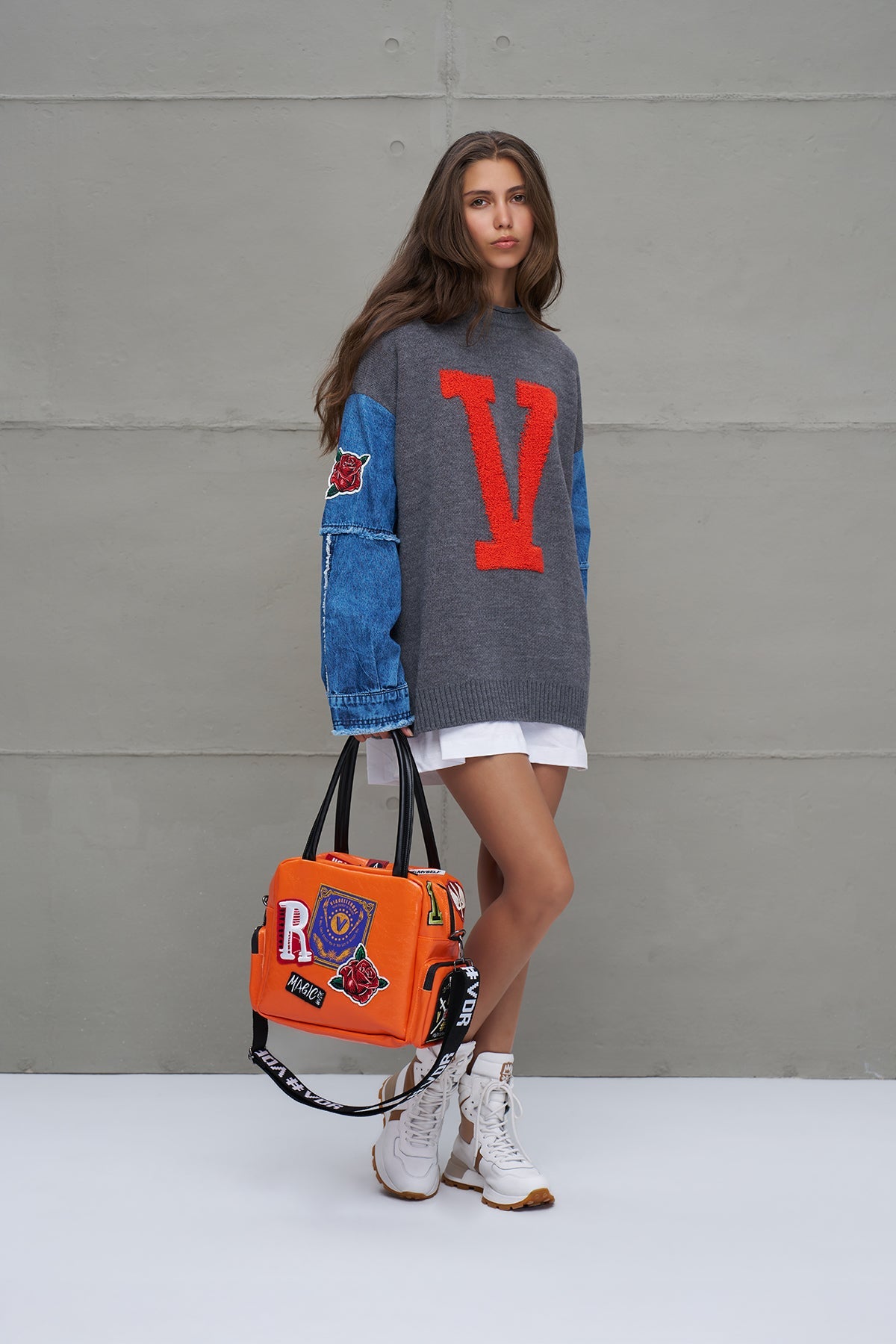 Orange Faux Leather Bag Porto21