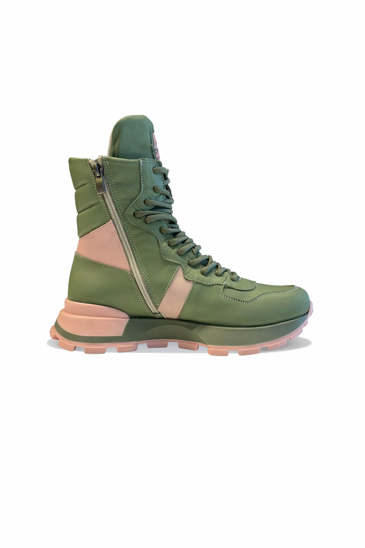 Khaki Pink Boots Tina4