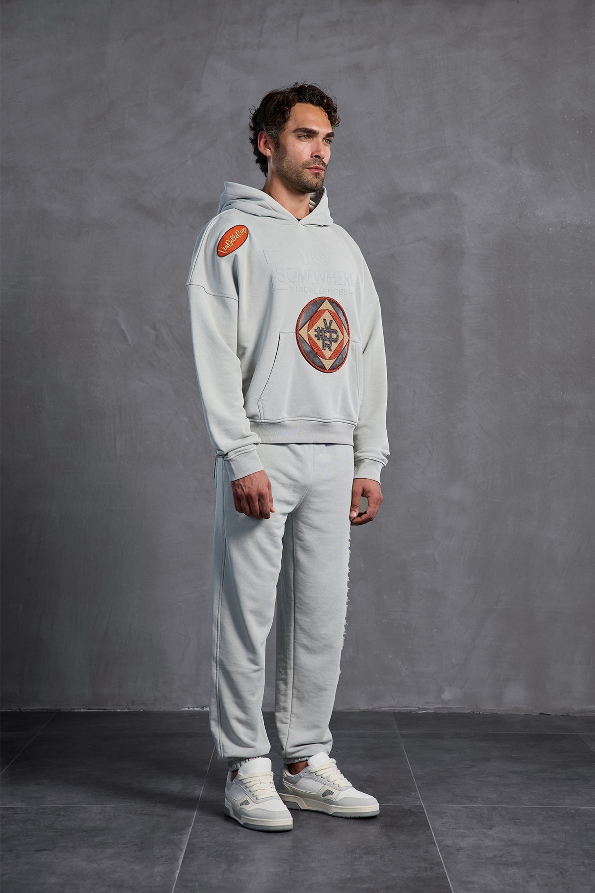 Grey Slim Leg Trousers 10005