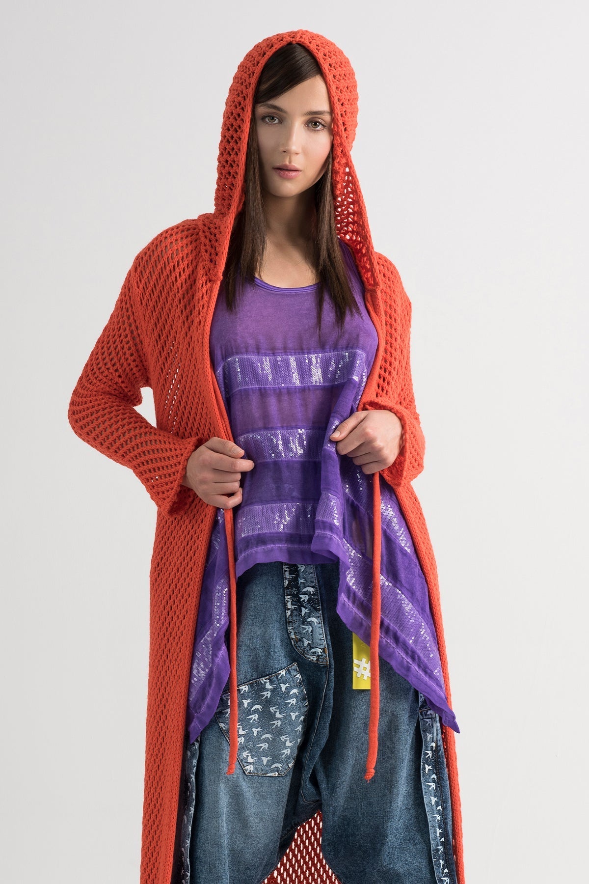 Orange Bluse 7253