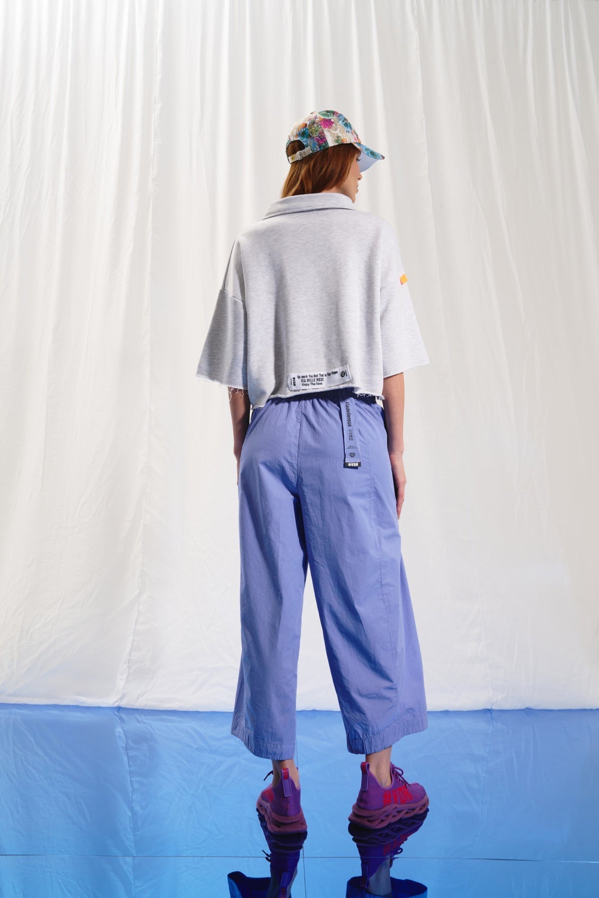 Light Grey Melange Polo T-shirt 17028