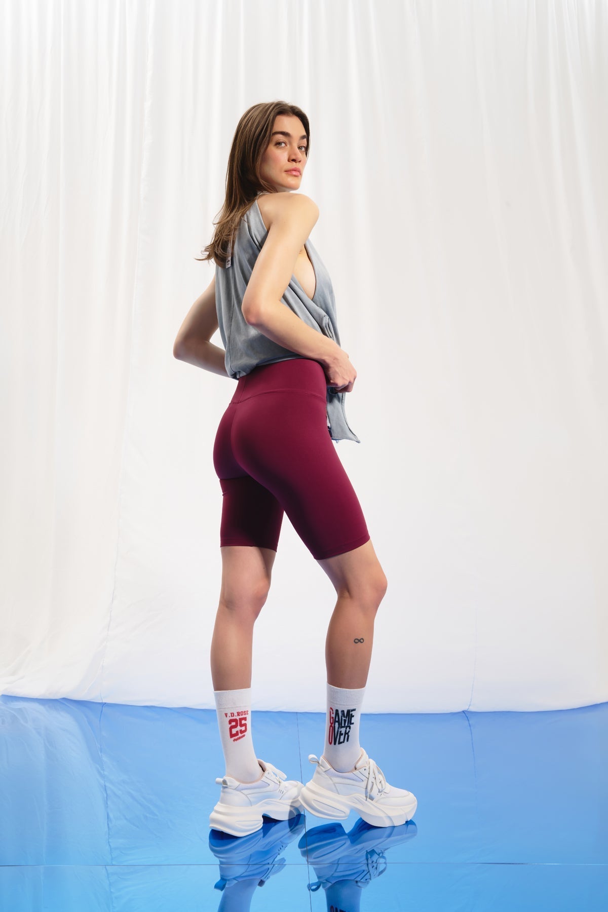 Burgundy Short Leggings 17120