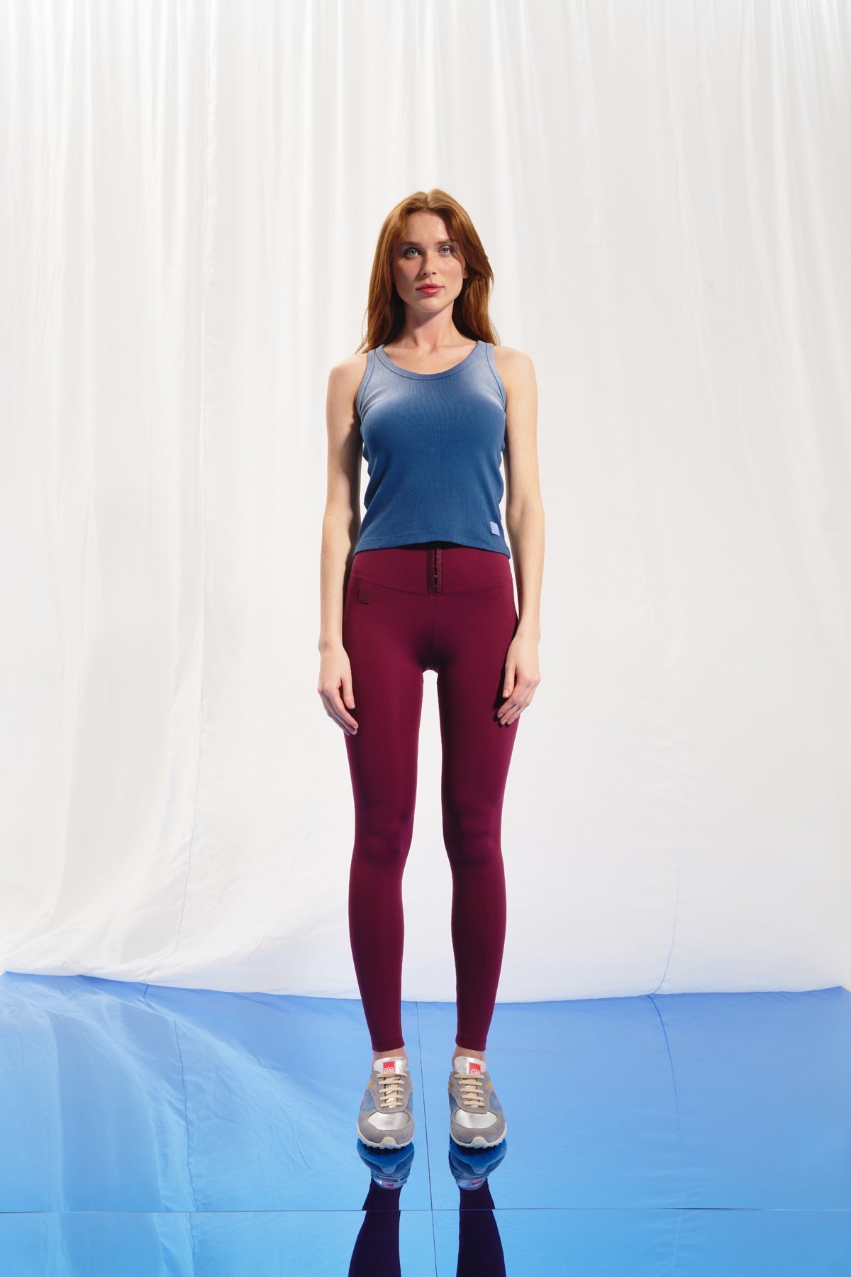 Navy Blue Washed-effect Tank Top 17366