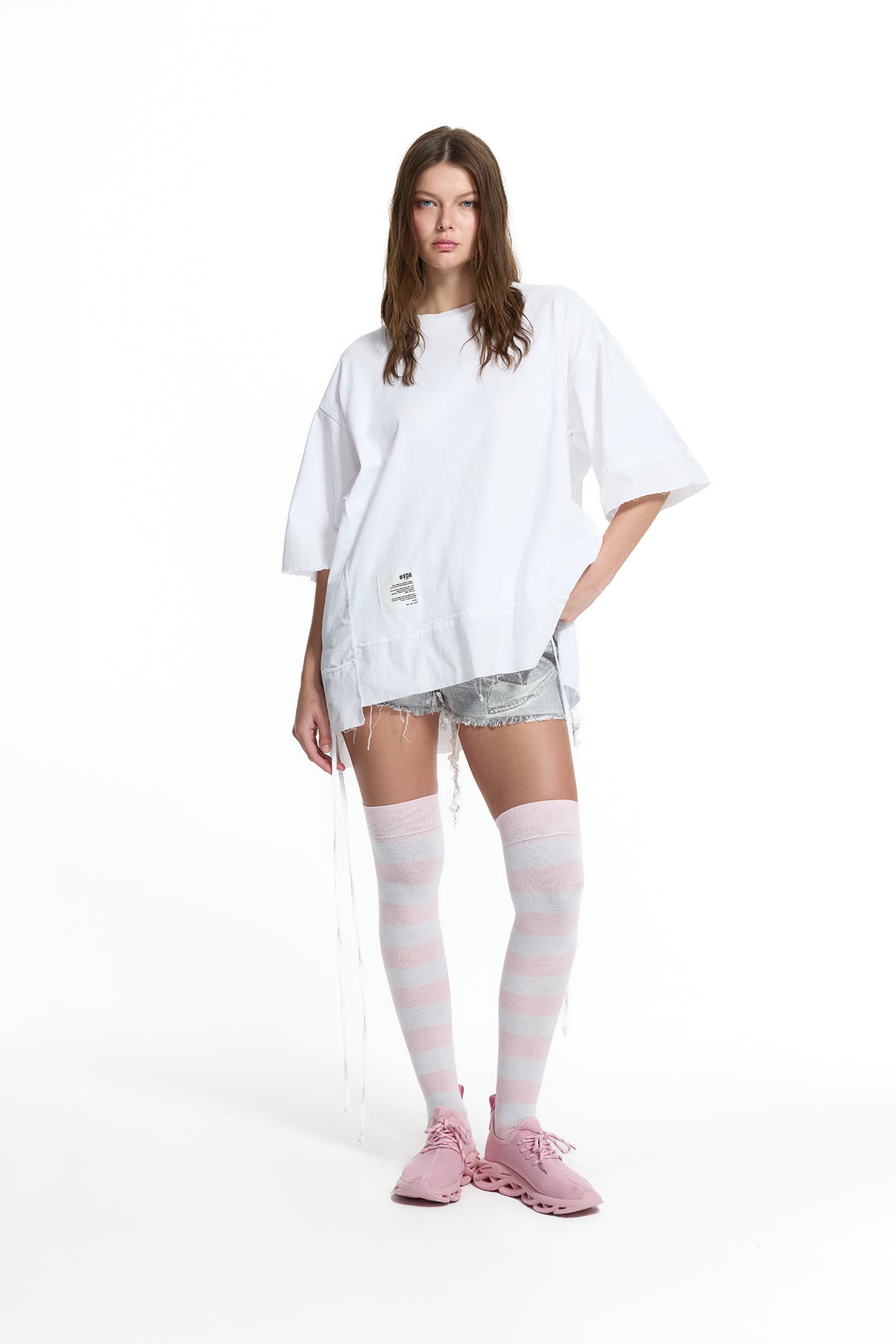 White Drawstring Oversize Tunic 19105