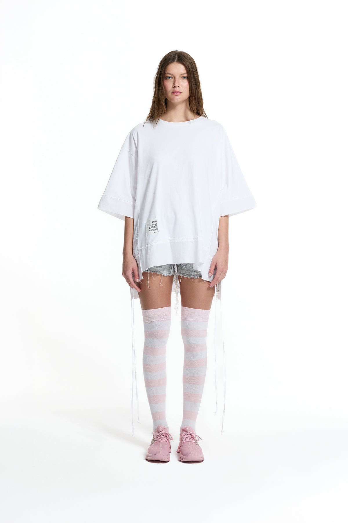 White Drawstring Oversize Tunic 19105
