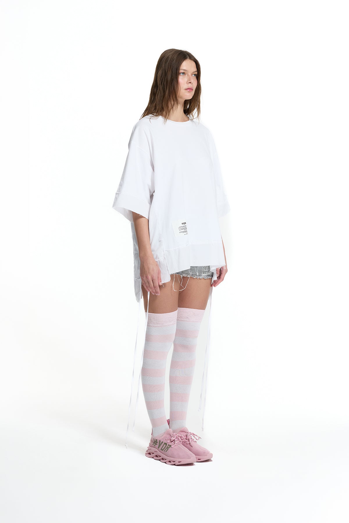 White Drawstring Oversize Tunic 19105