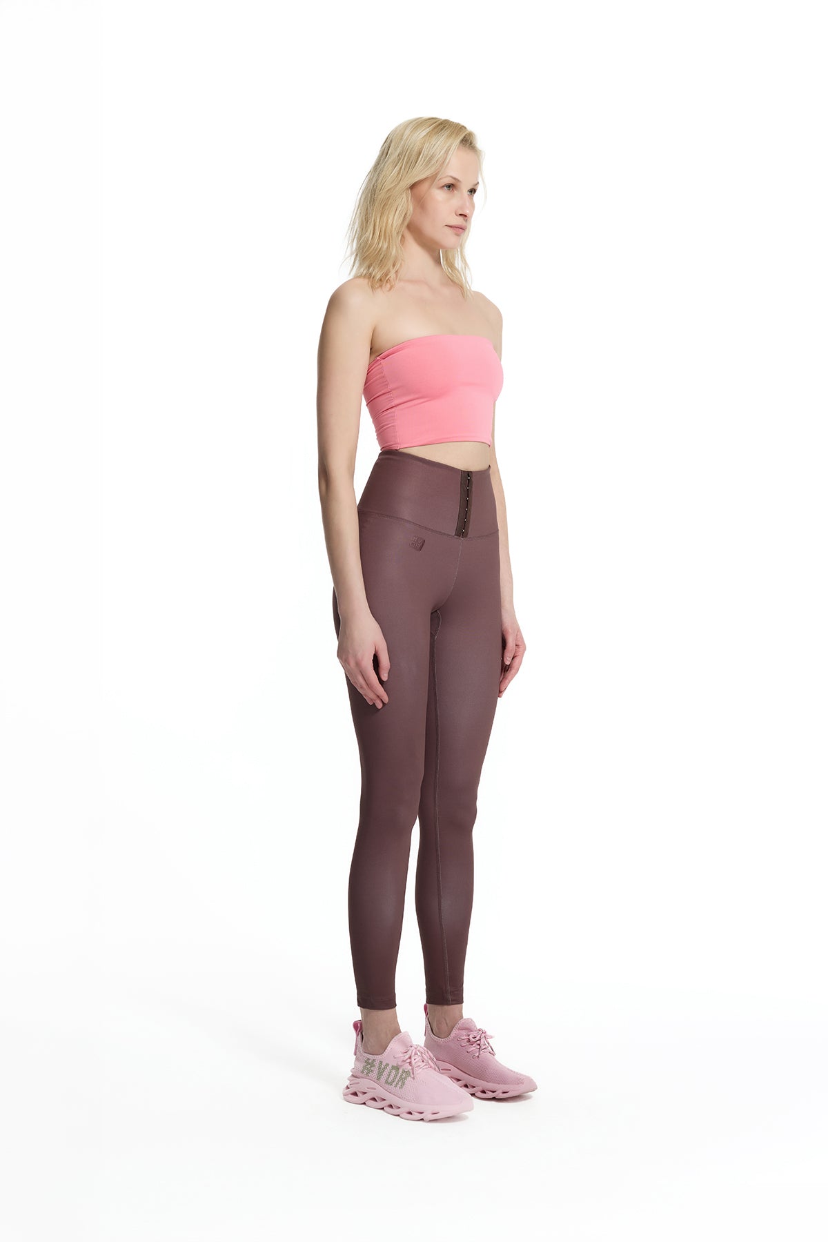 Brown Corset Waist Leggings 19114