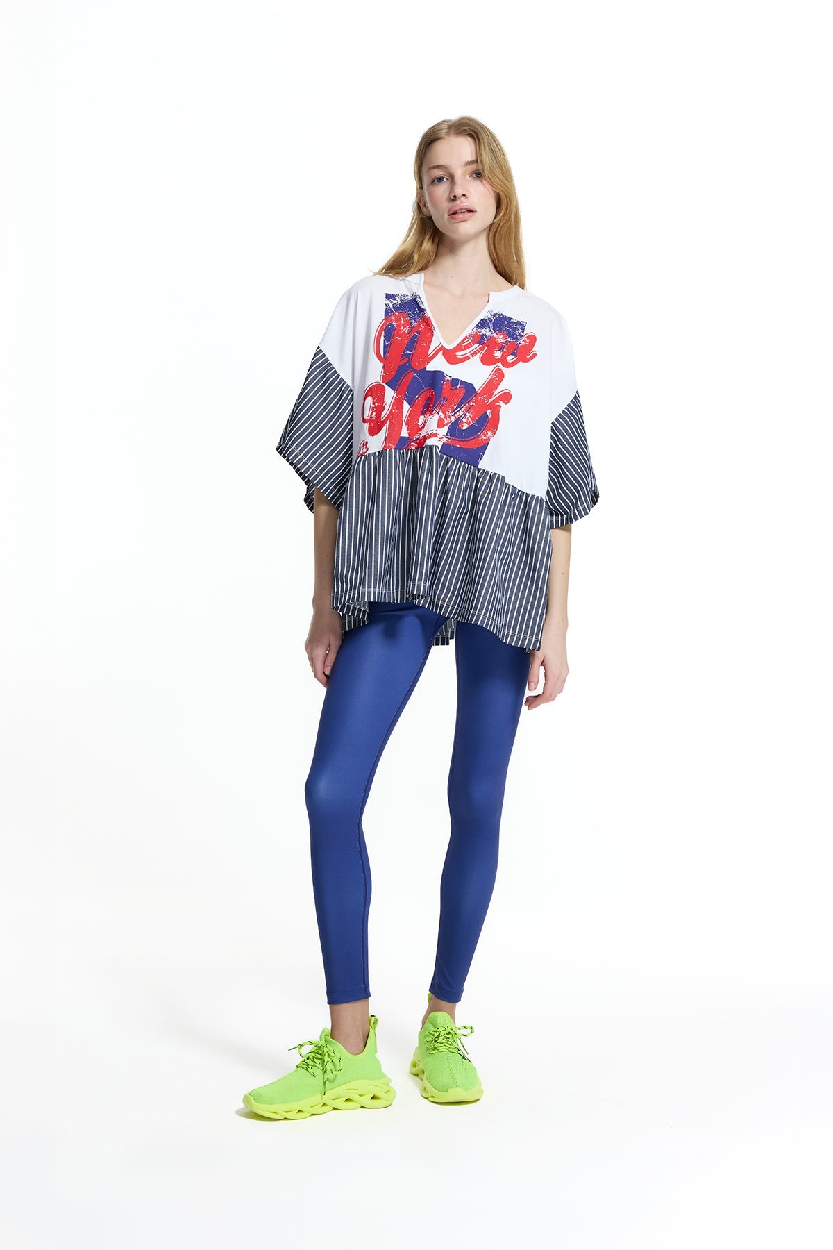 Blue Corset Waist Leggings 19114