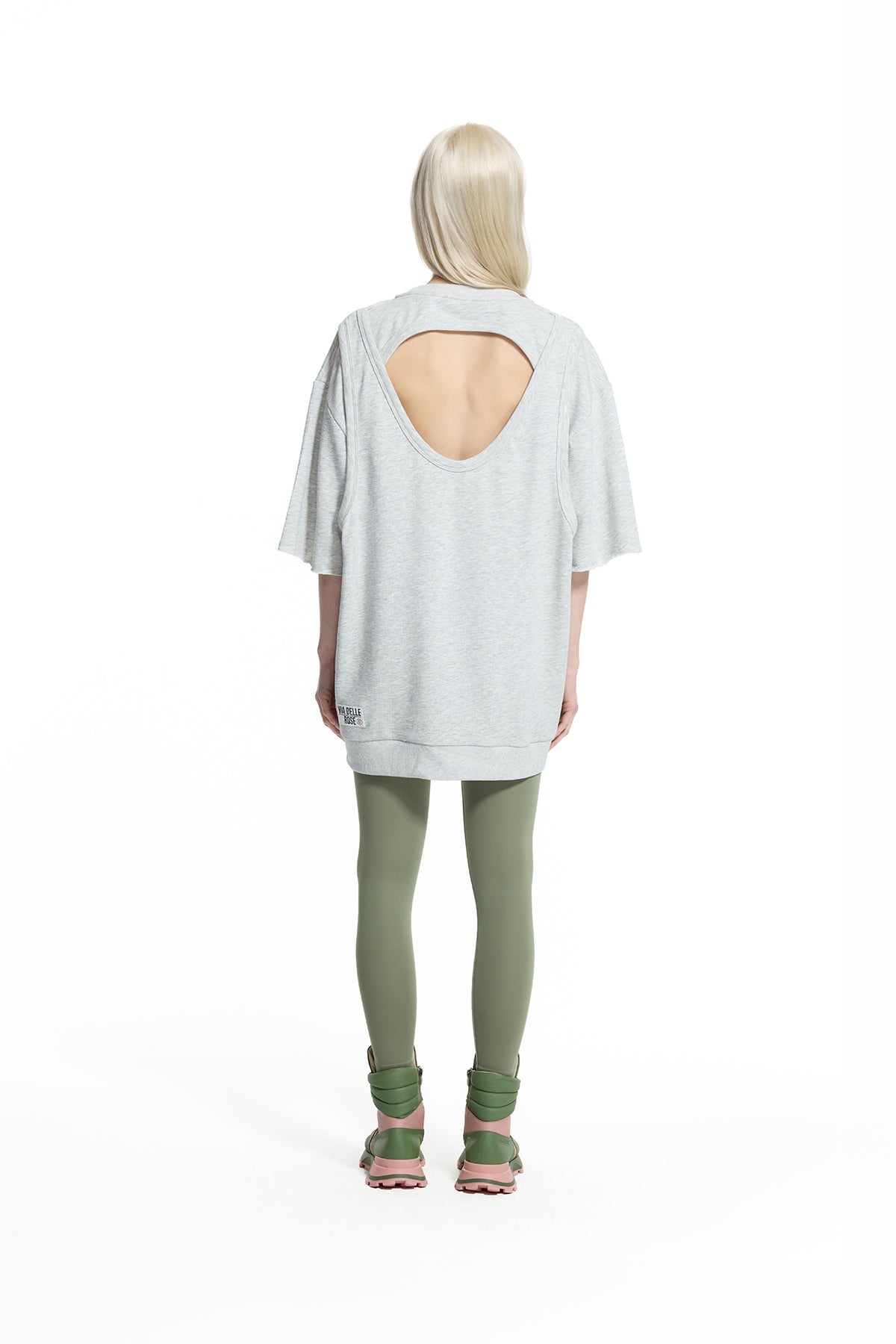 Khaki Corset Waist Leggings 19114