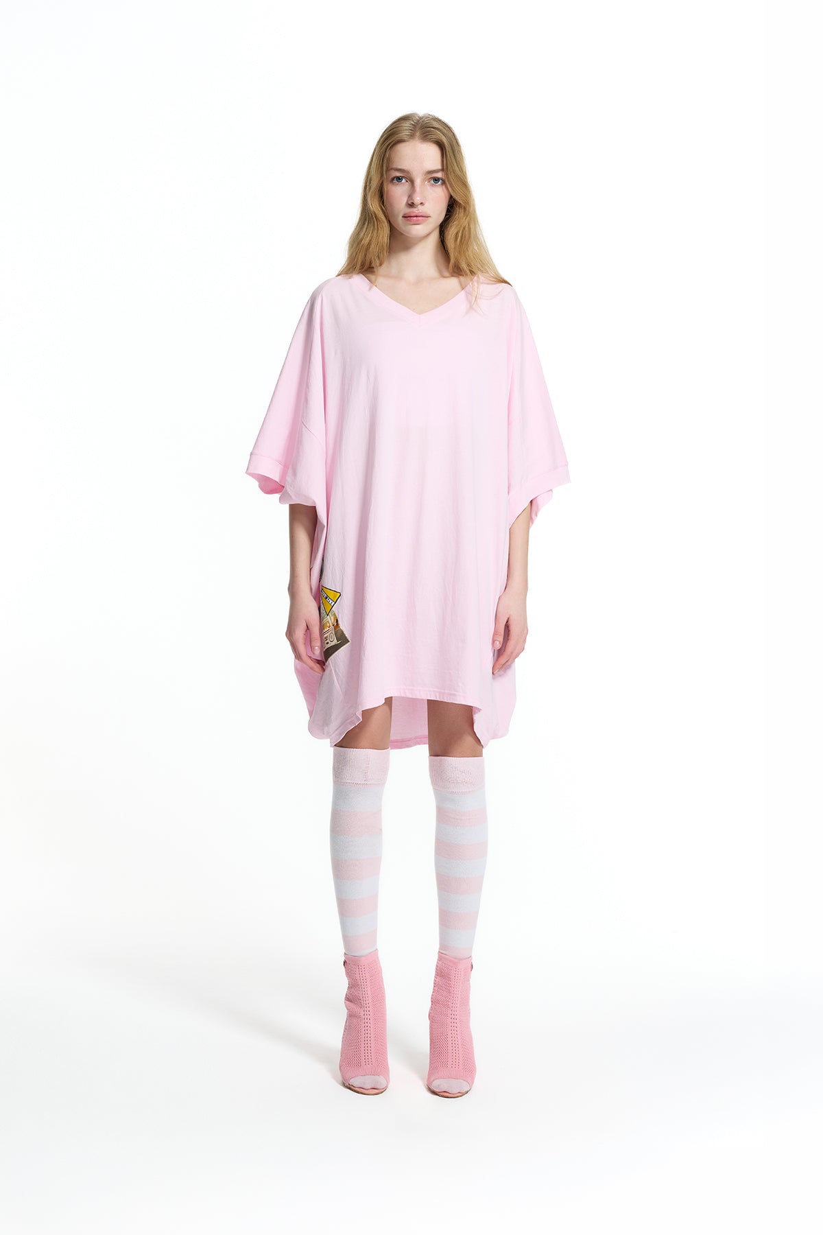 Pink Printed Oversized Tunic 19157