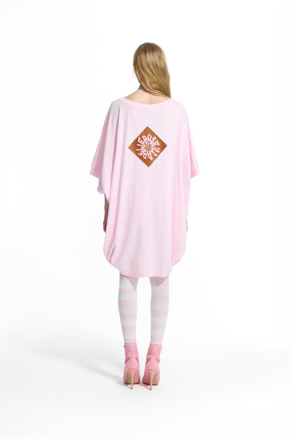 Pink Printed Oversized Tunic 19157