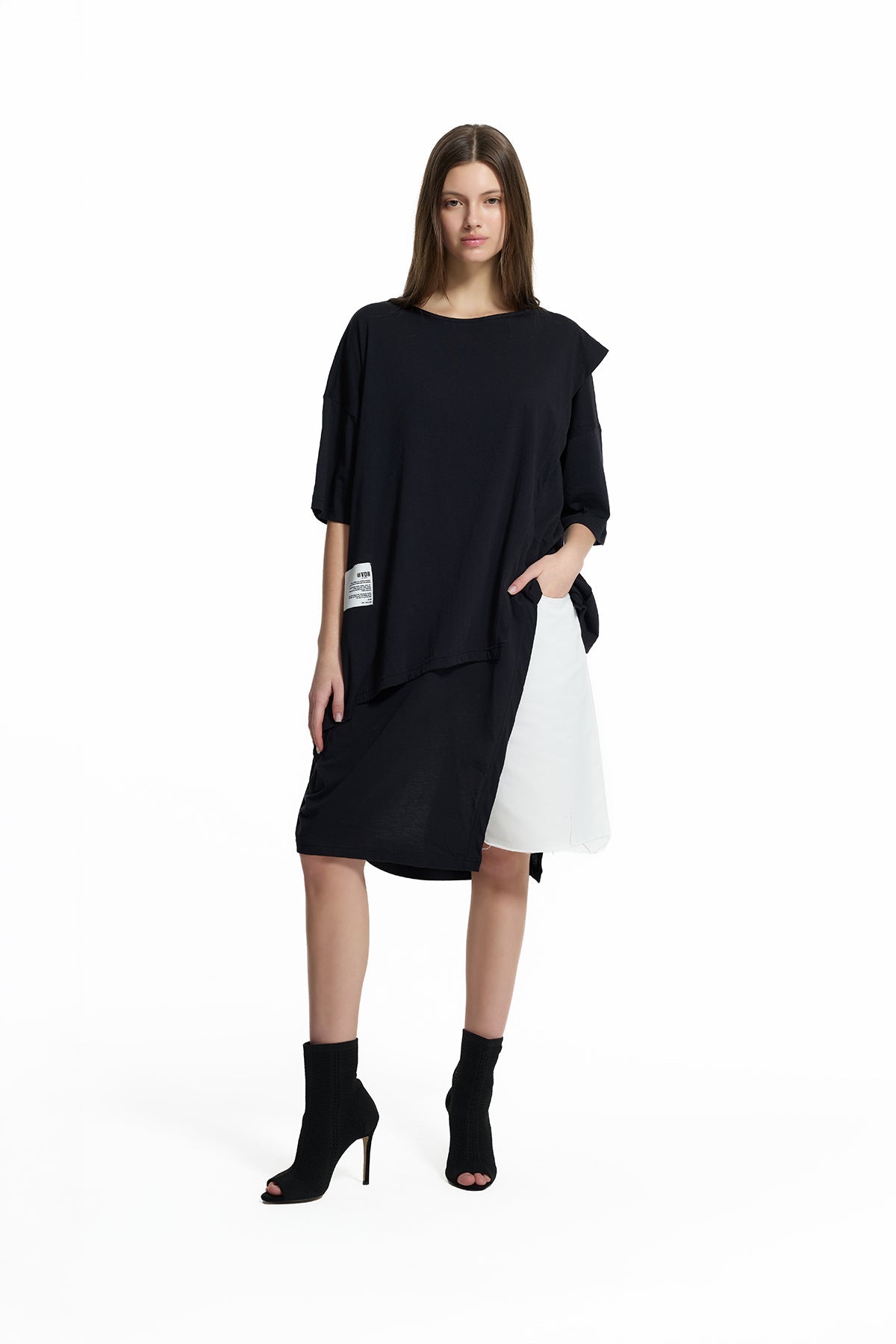 Black High-low Oversize Tunic 19175