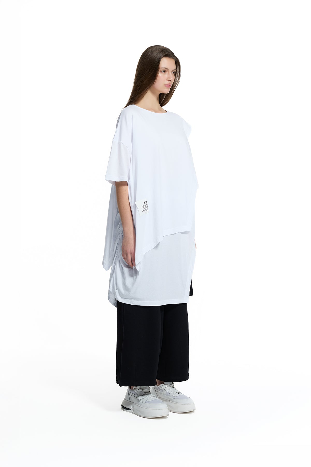 White High-low Oversize Tunic 19175