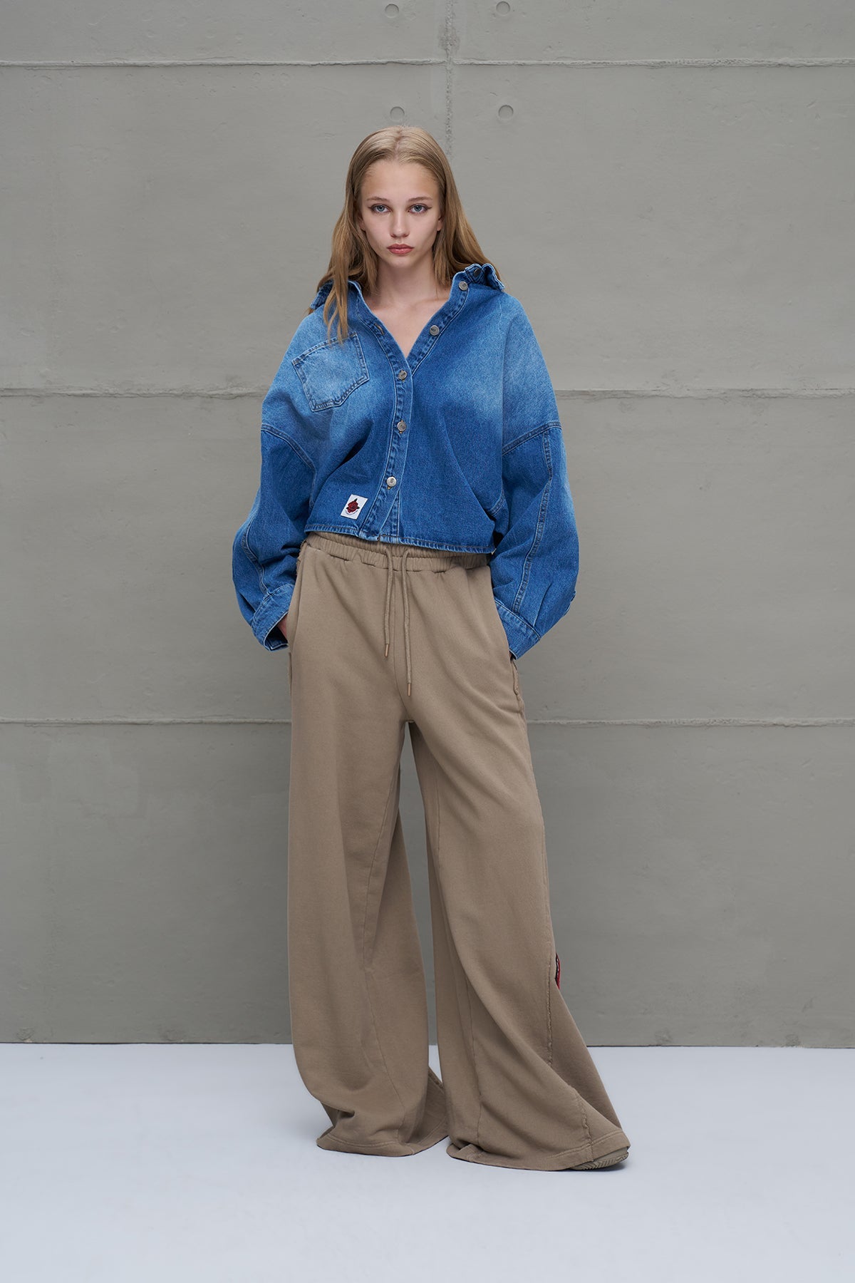 Beige Oversized Trousers 18158