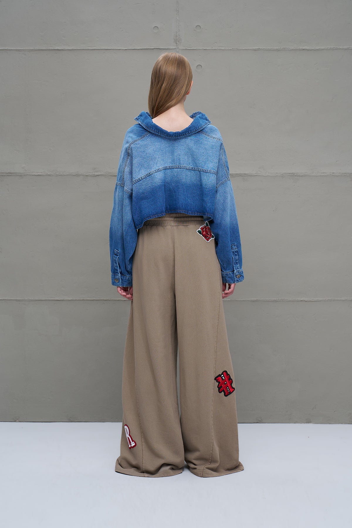 Beige Oversized Trousers 18158