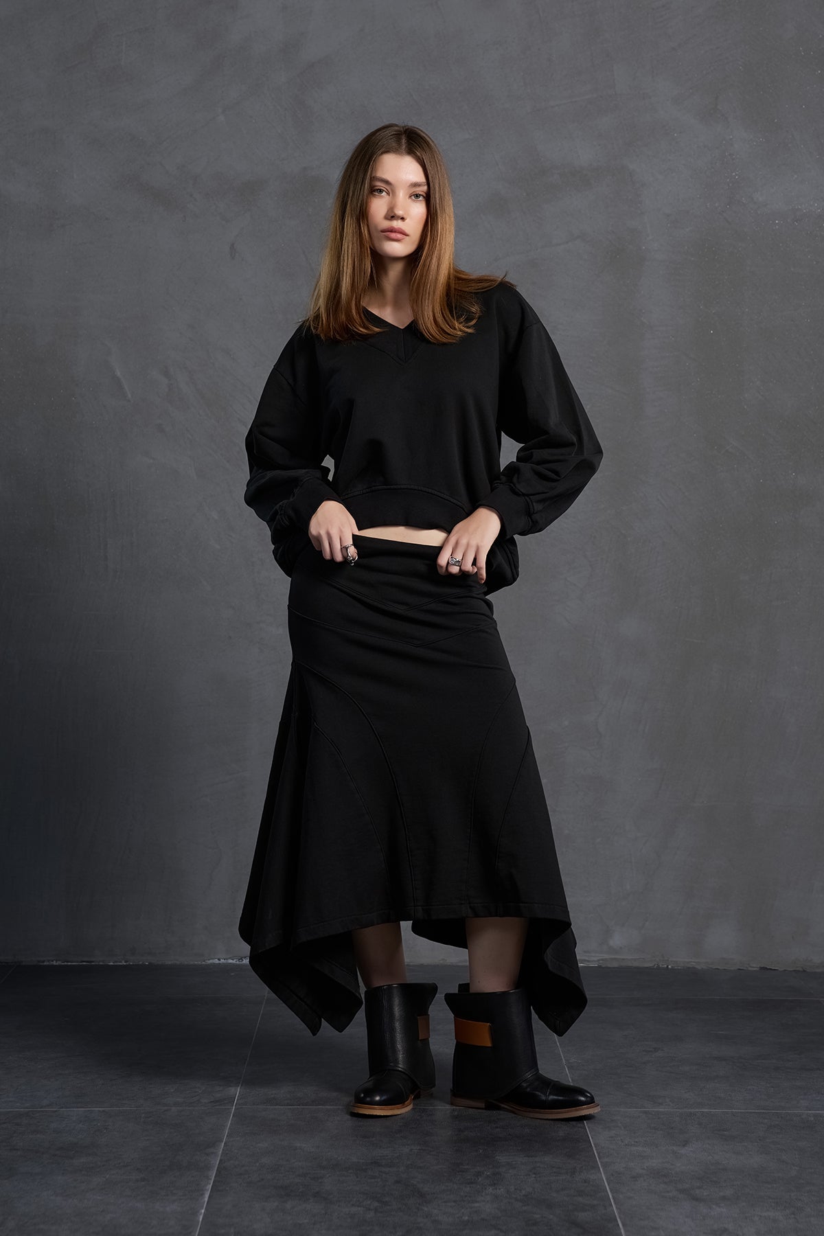 Black Oversized Sweatshirt 18159