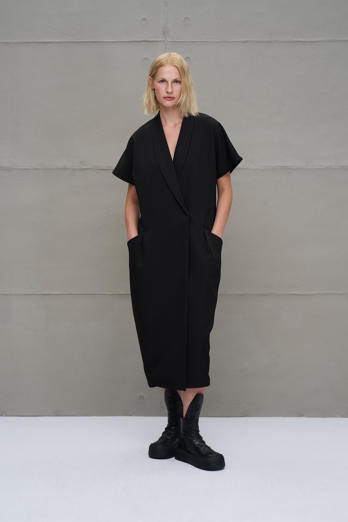 Black Oversize Long Dress 18275
