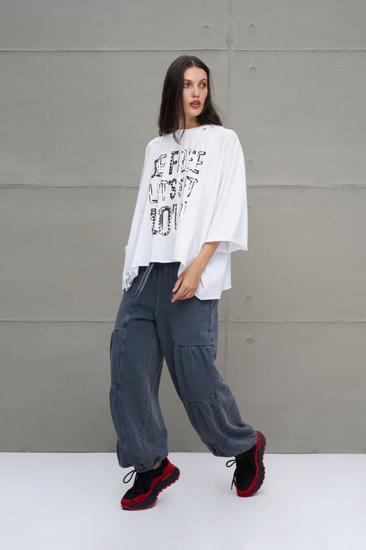 Anthracite Pocketed Oversize Cargo Trousers 18295